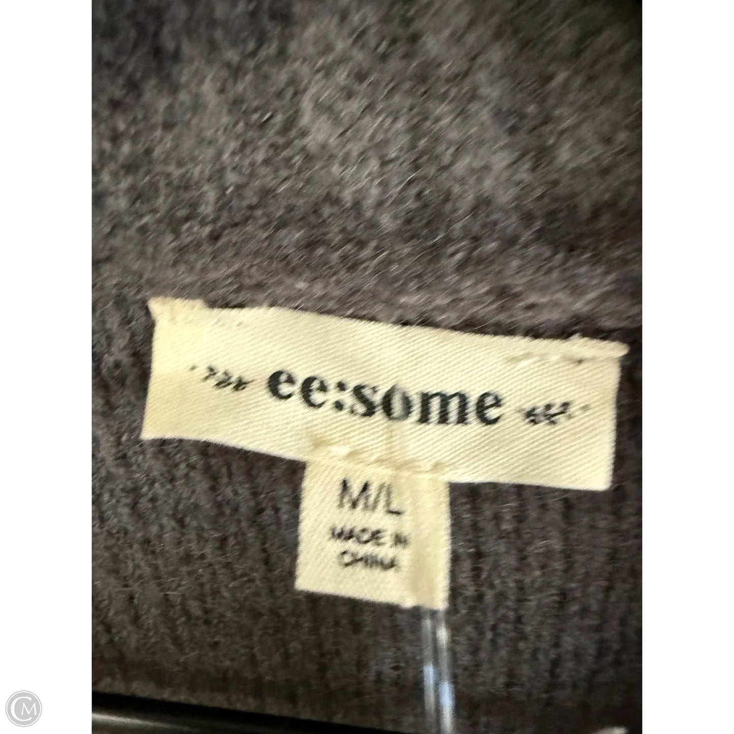 Sweater Cardigan By Ee Some In Brown & Grey, Size: M