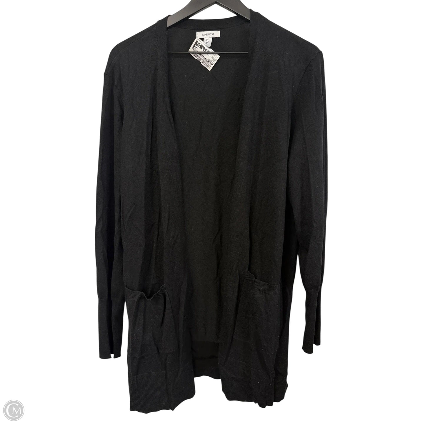 Cardigan By Nine West Apparel In Black, Size: Xl