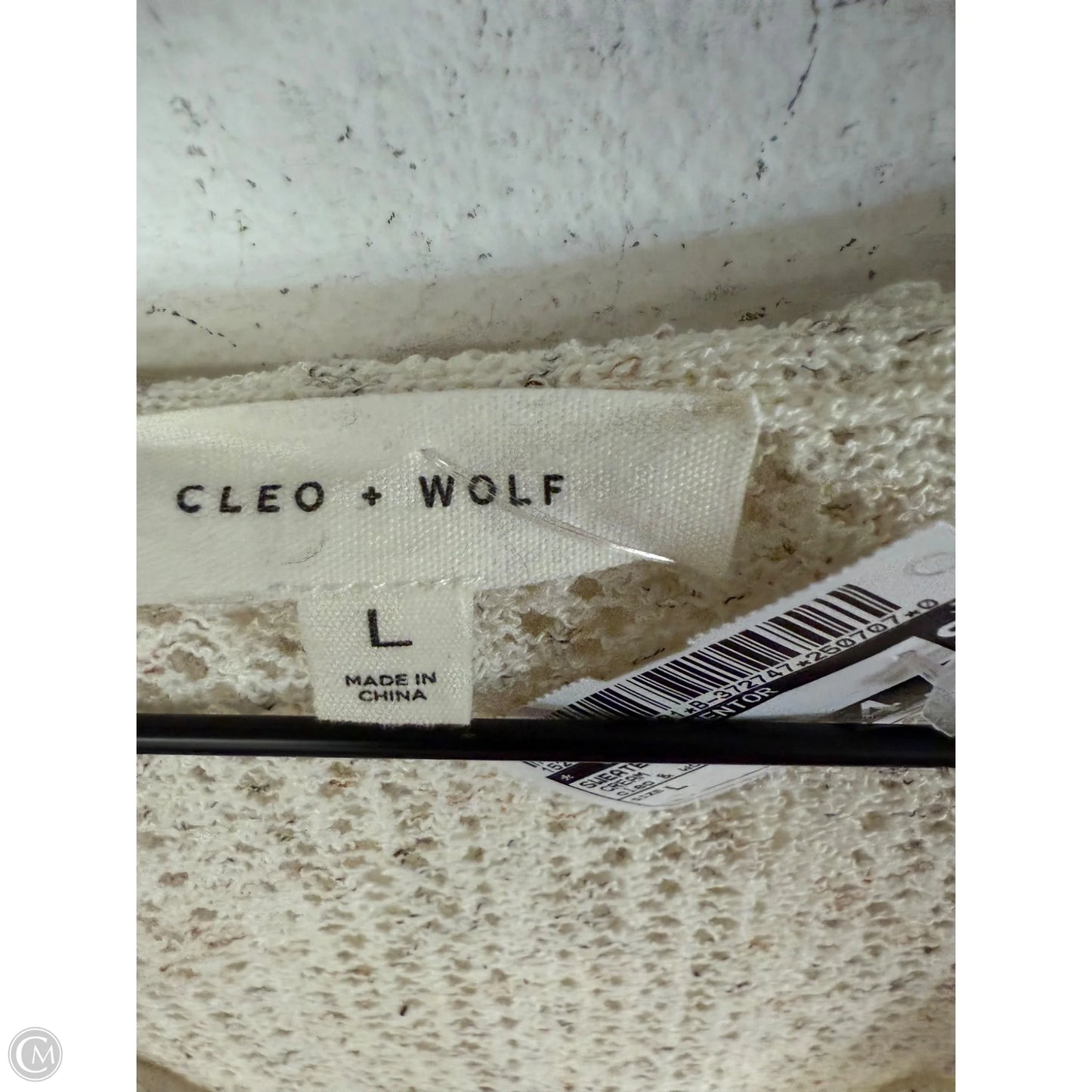 Sweater By Clothes Mentor In Cream, Size: L