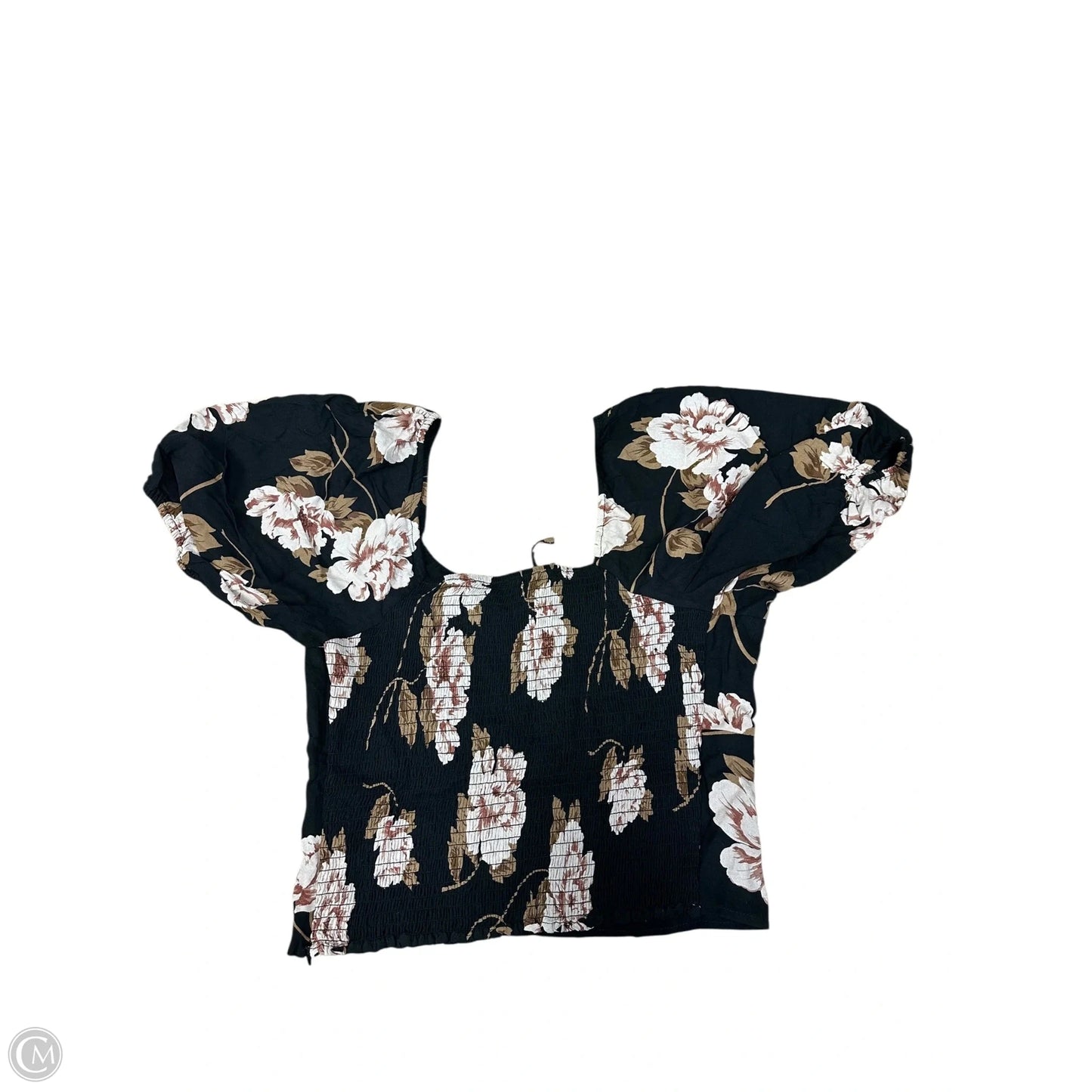 Top Short Sleeve By Cmb In Floral Print, Size: L