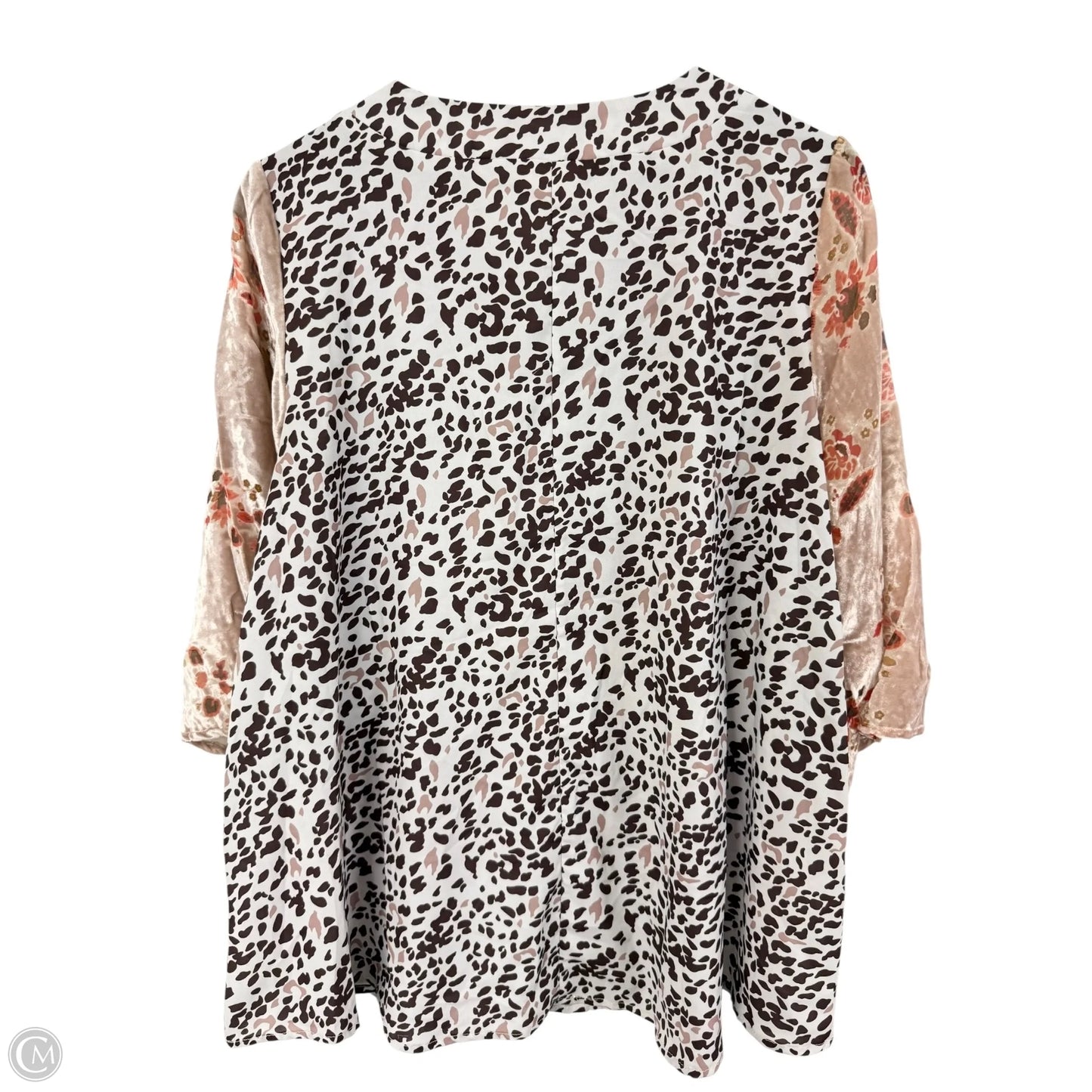 Top Short Sleeve By Clothes Mentor In Leopard Print, Size: L