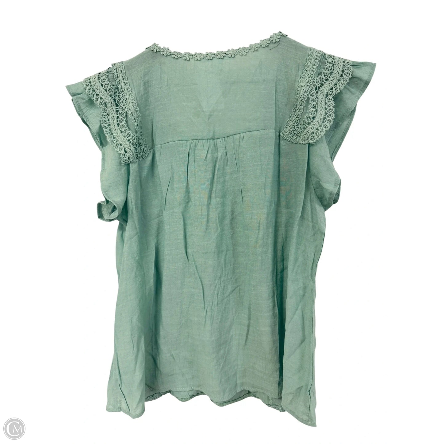 Top Short Sleeve By Mine In Green, Size: L