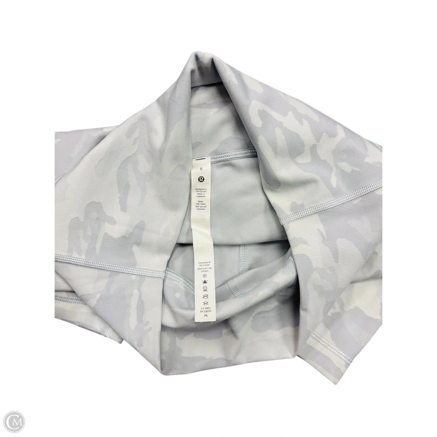 Athletic Shorts By Lululemon In Camouflage Print, Size: 8