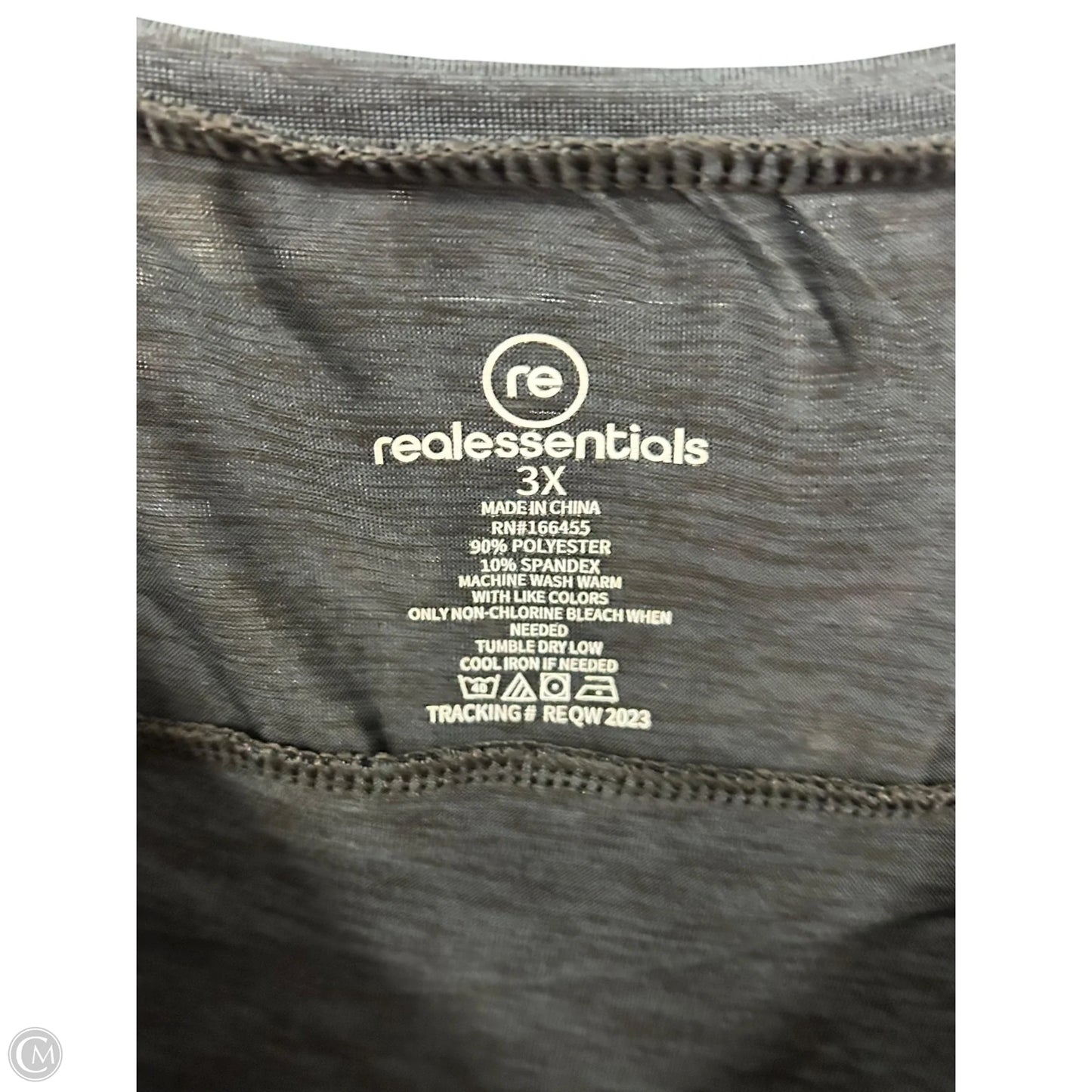 Athletic Top Long Sleeve Crewneck By Clothes Mentor In Black, Size: 3x