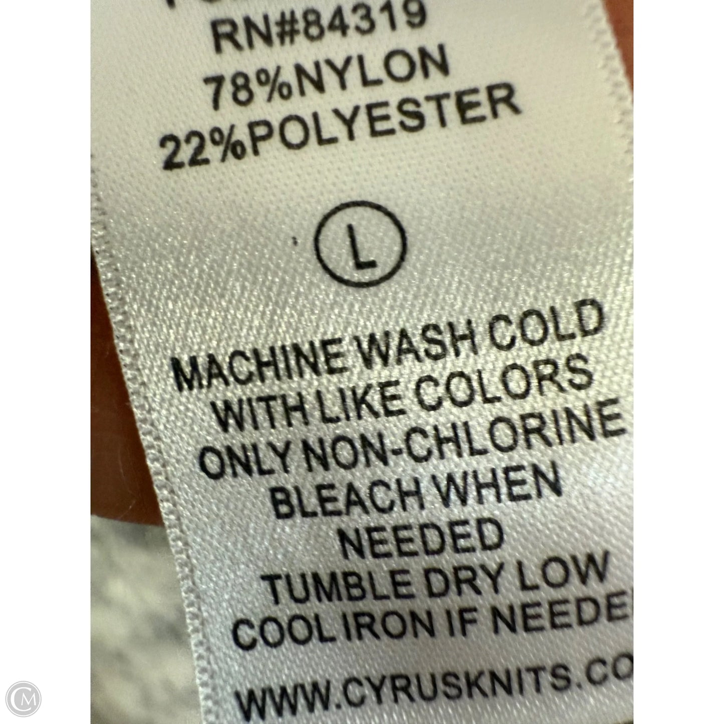 Cardigan By Cyrus Knits In Blue & Cream, Size: L