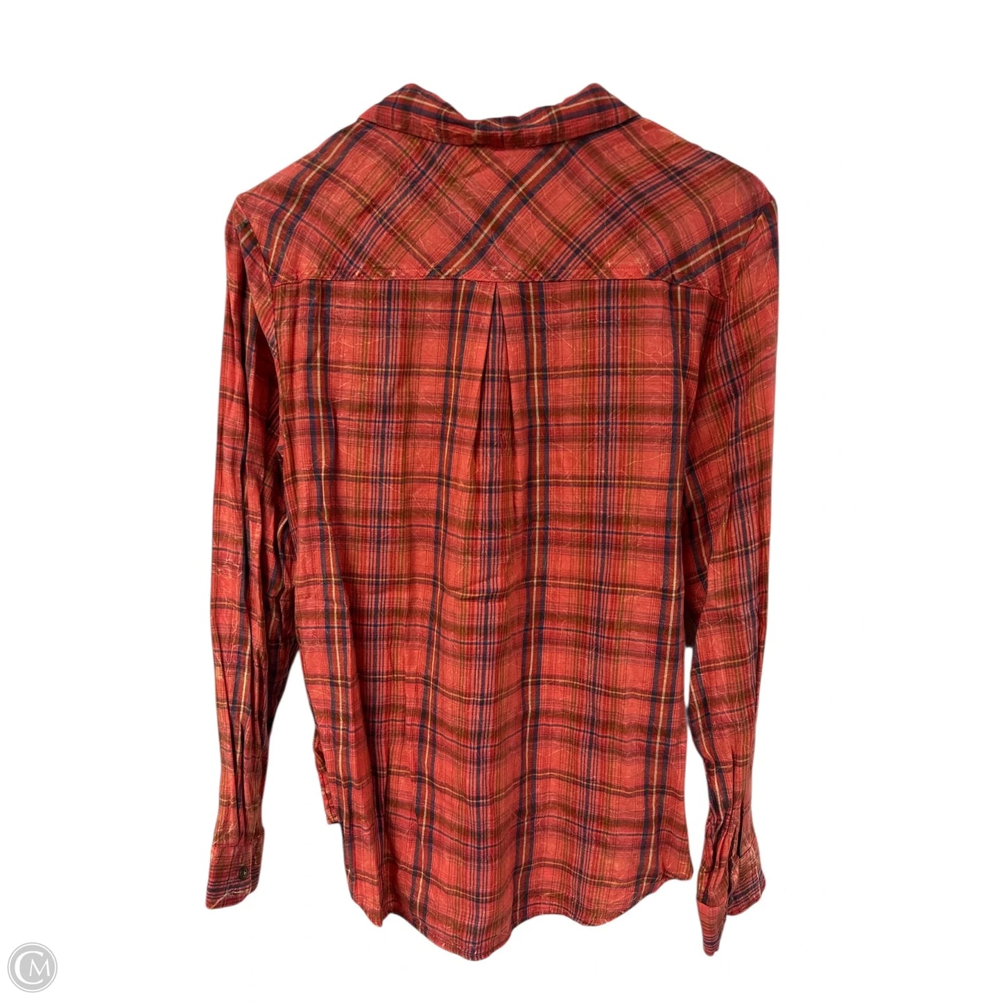 Blouse Long Sleeve By Maurices In Blue & Orange, Size: L