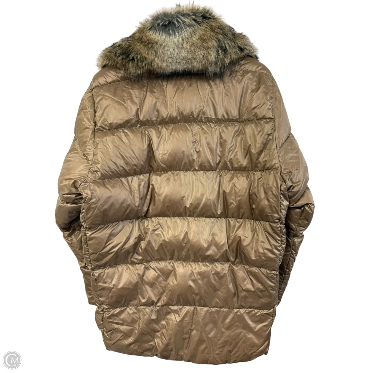 Coat Puffer & Quilted By Lauren By Ralph Lauren In Beige, Size: M