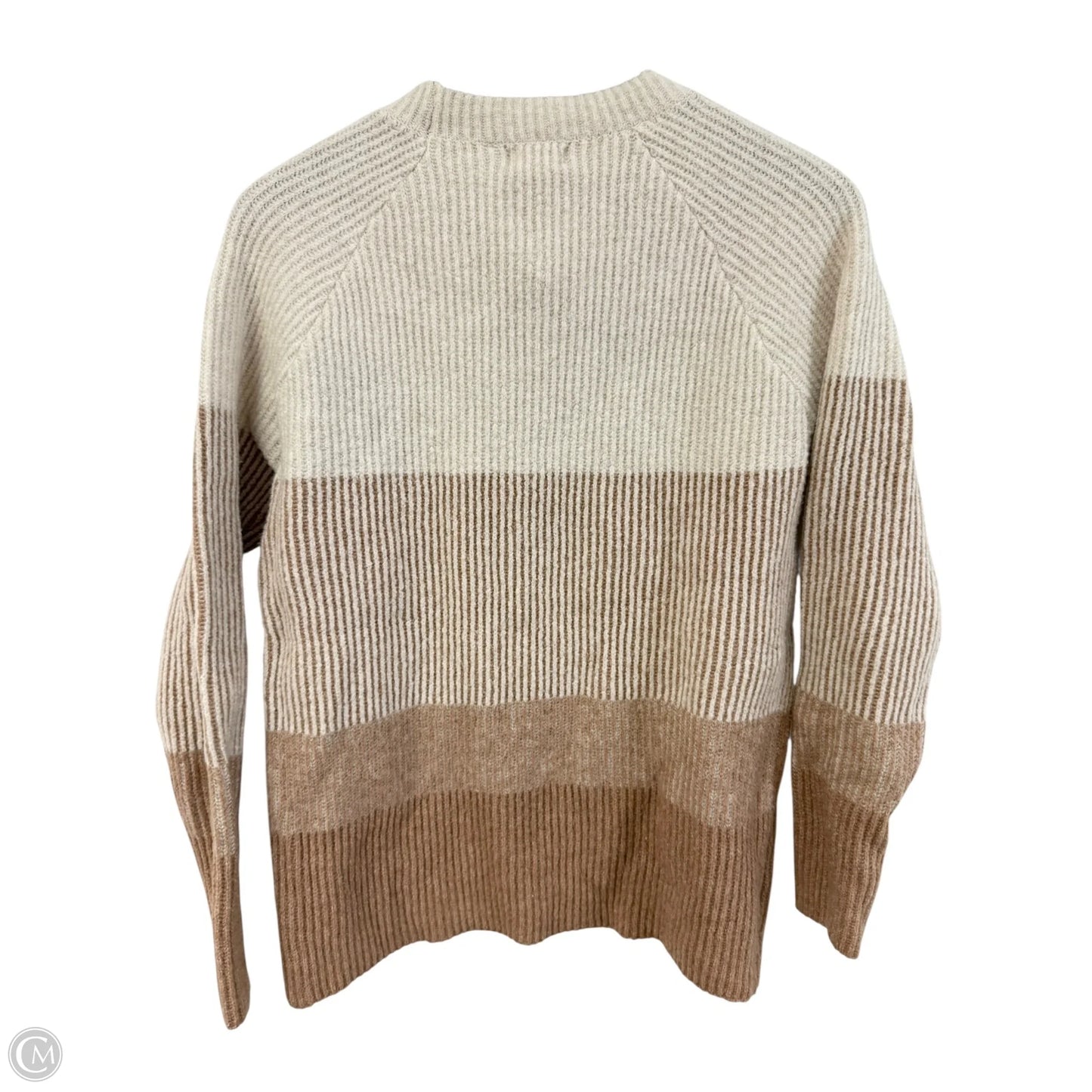 Sweater By Clothes Mentor In Brown & Cream, Size: L