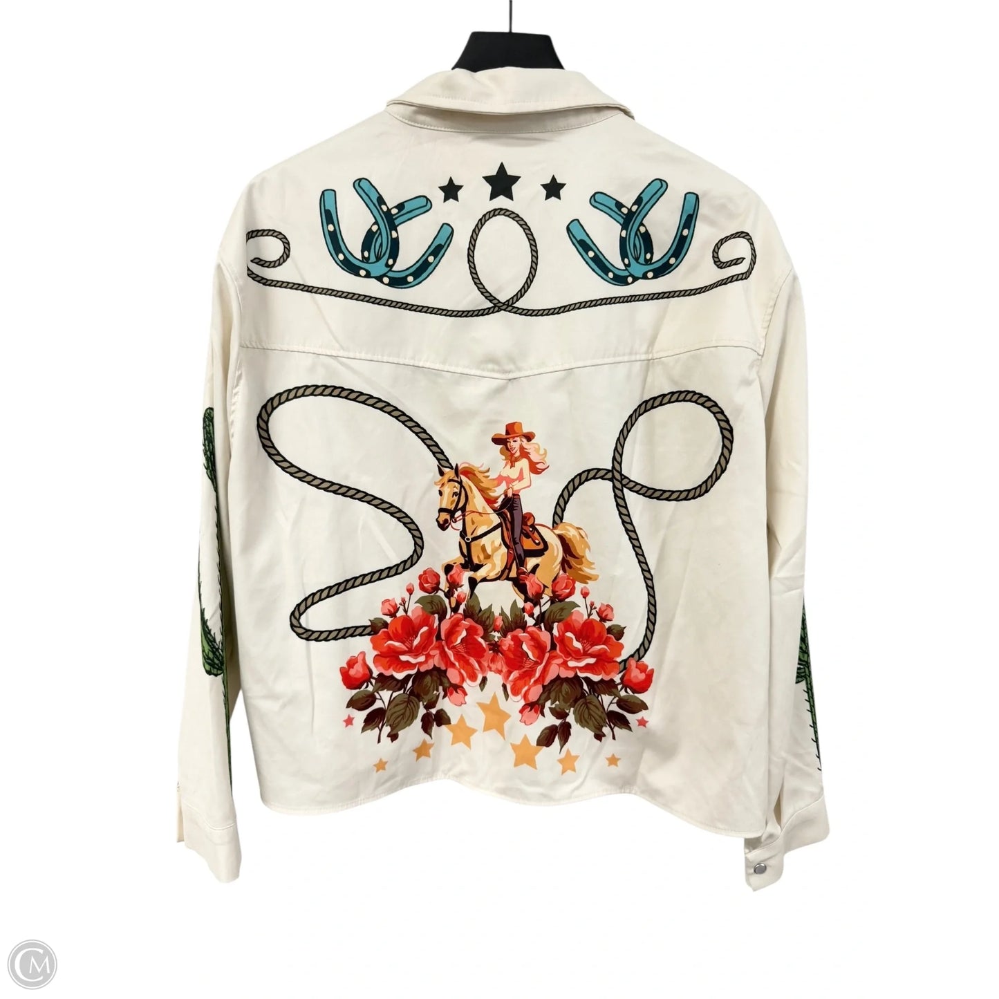 Blouse Long Sleeve By Cmc In Multi-colored, Size: L