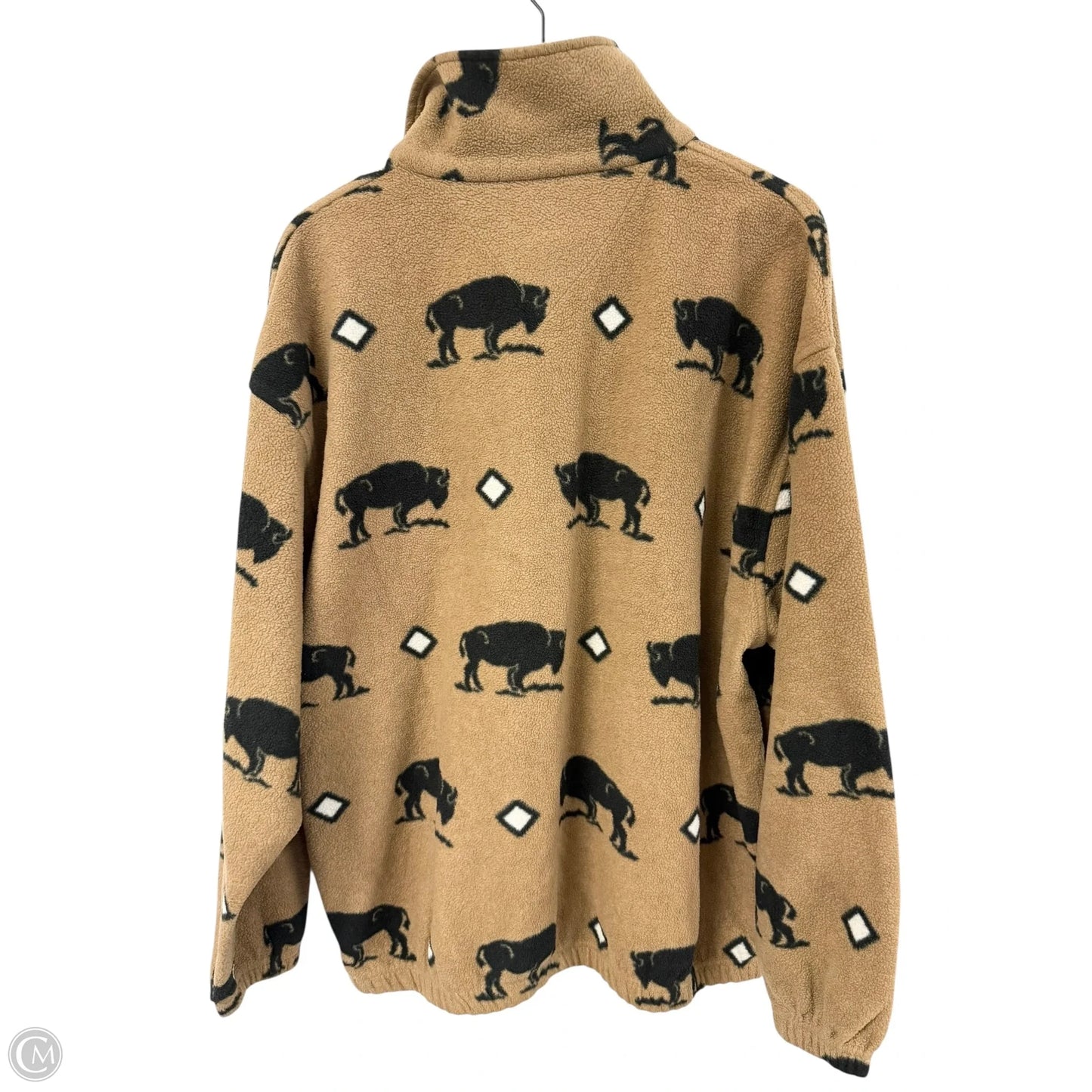 Sweatshirt Collar By Clothes Mentor In Black & Brown, Size: Xl