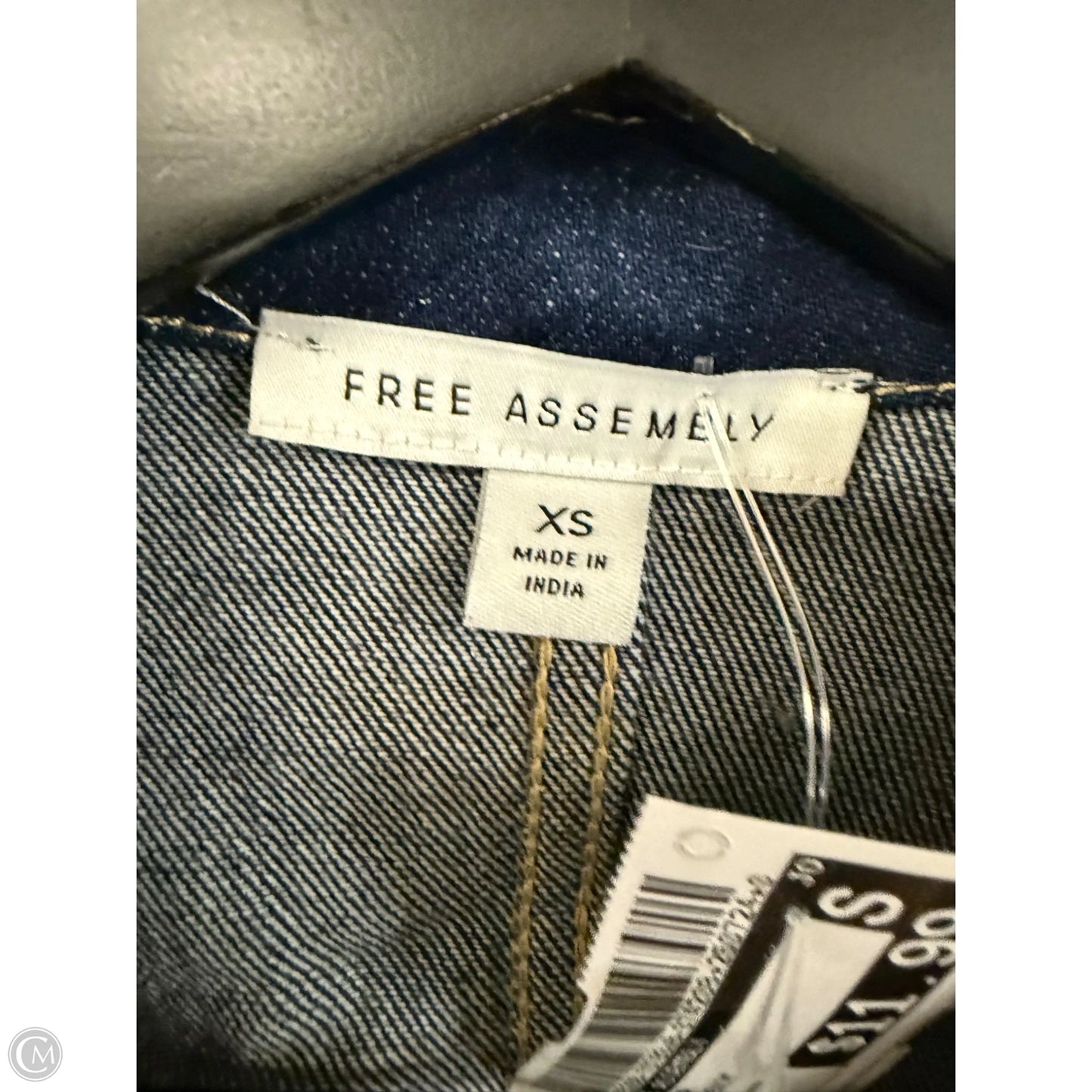 Blazer By Free Assembly In Blue Denim, Size: Xs