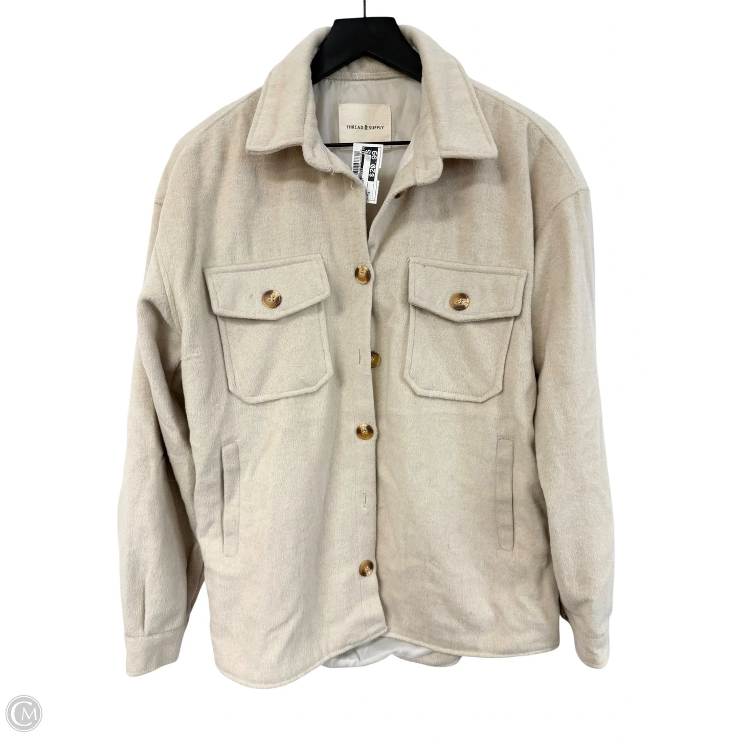 Jacket Shirt By Thread And Supply In Cream, Size: S