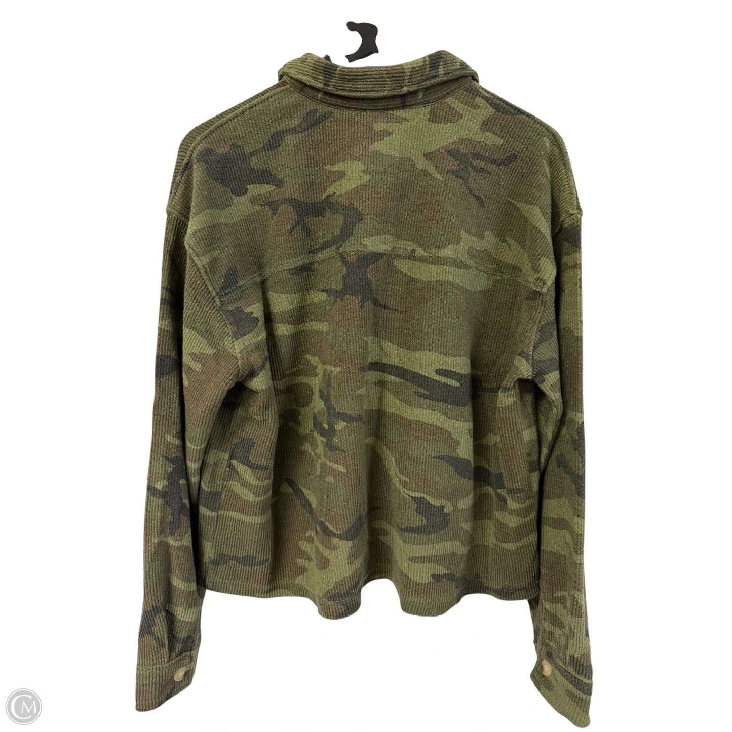 Jacket Shirt By Thread And Supply In Camouflage Print, Size: L