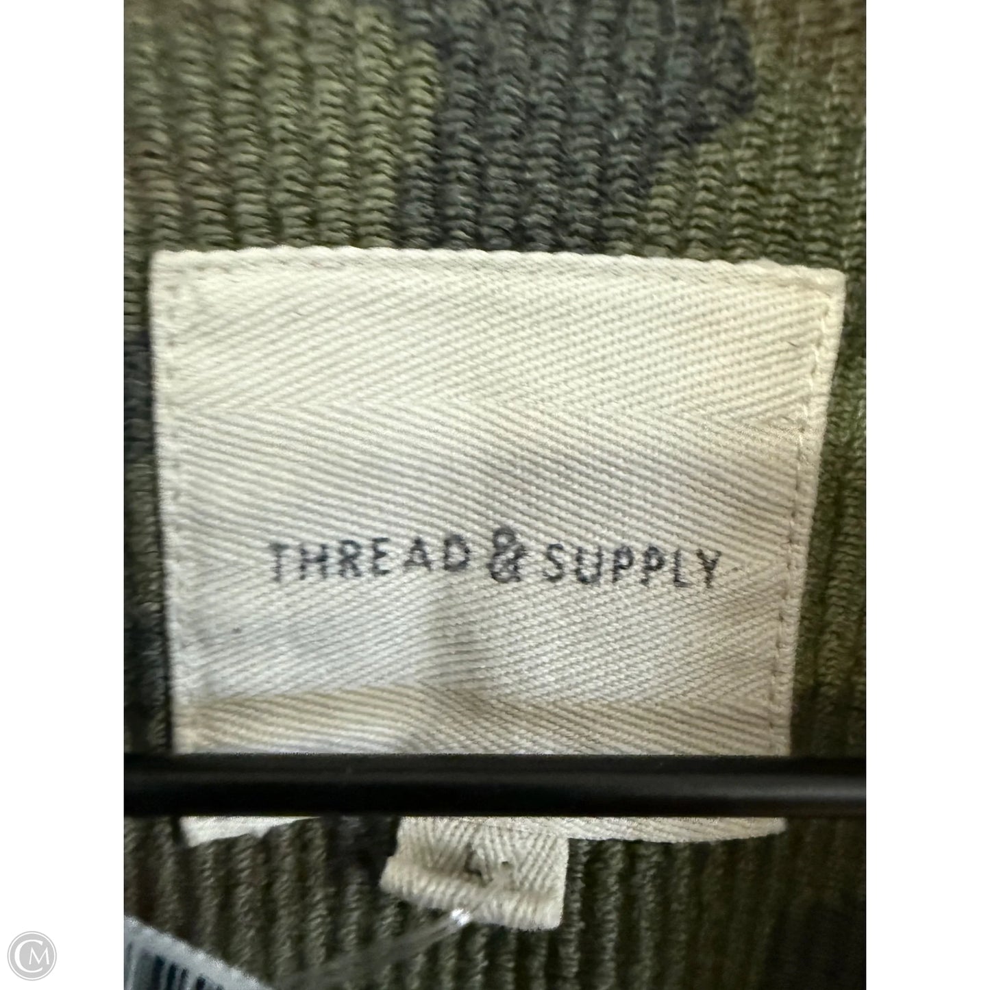 Jacket Shirt By Thread And Supply In Camouflage Print, Size: L