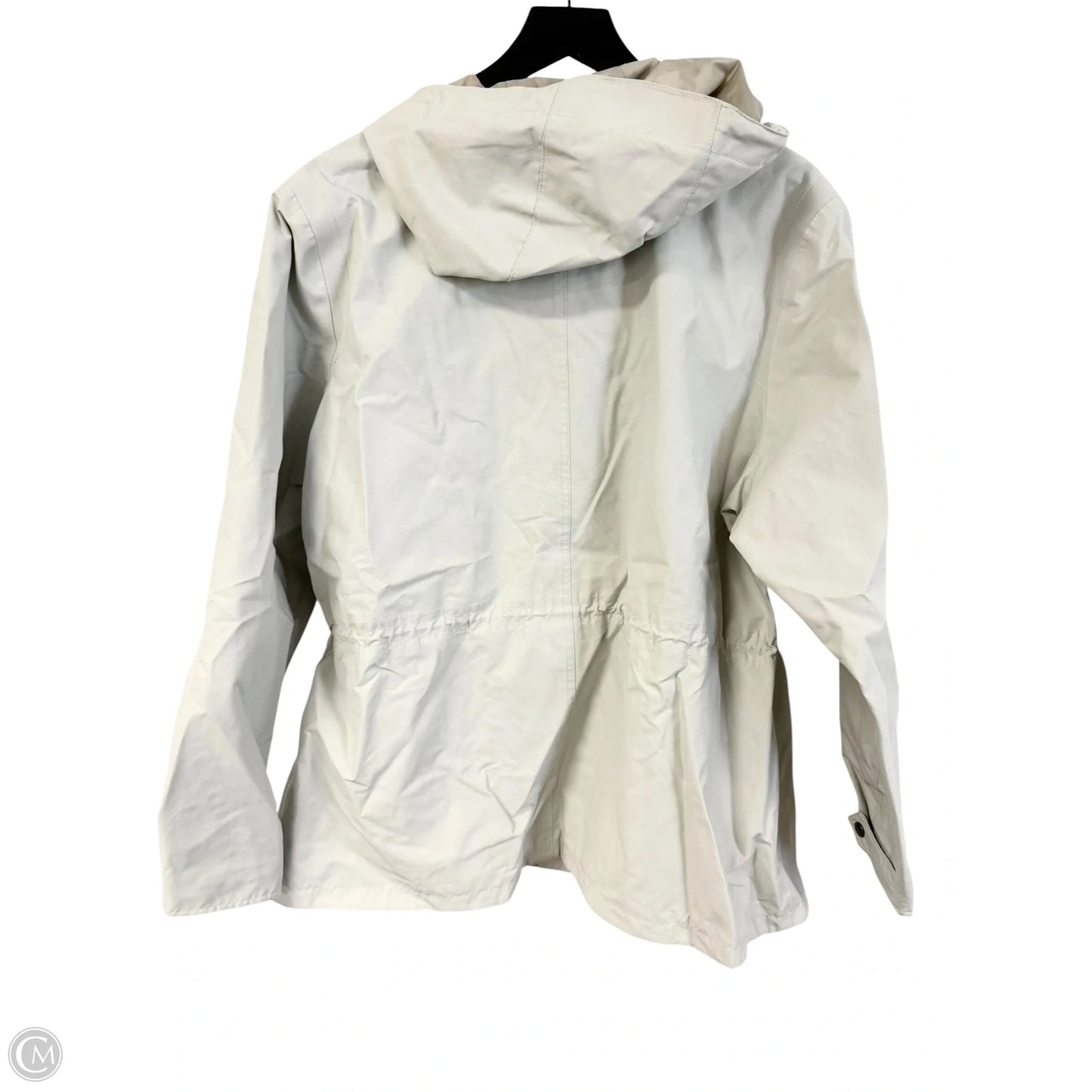 Coat Raincoat By Eddie Bauer In Cream, Size: 2x