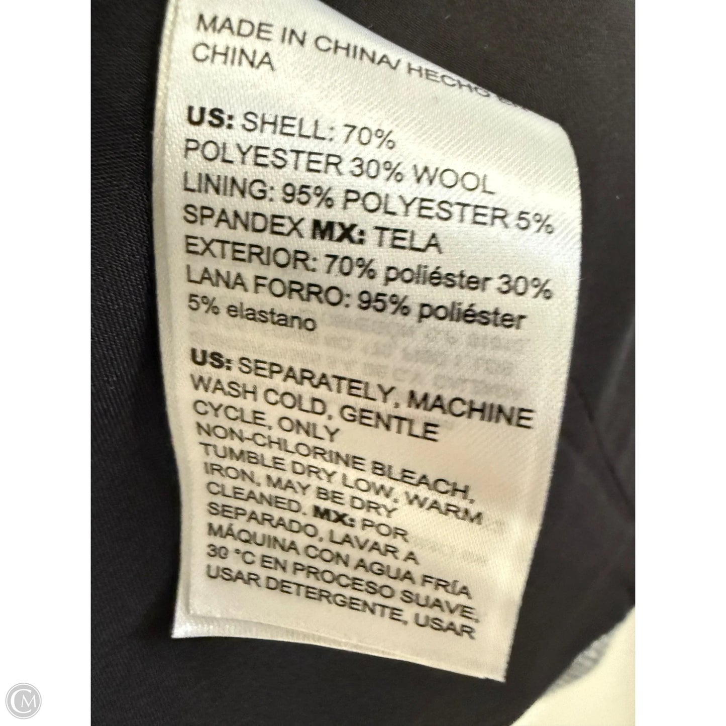 Blazer By Chicos In Black & White, Size: S