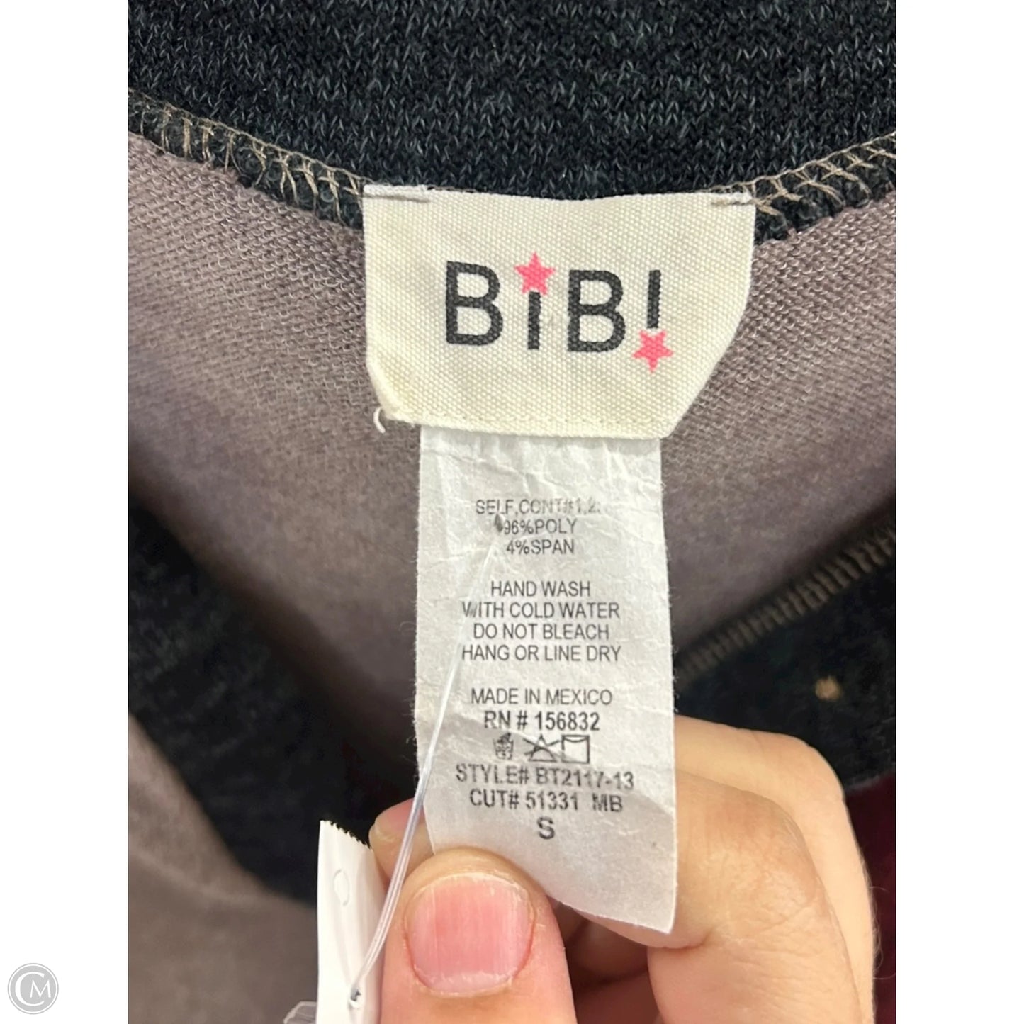 Top Long Sleeve By Bibi In Brown & Red, Size: S