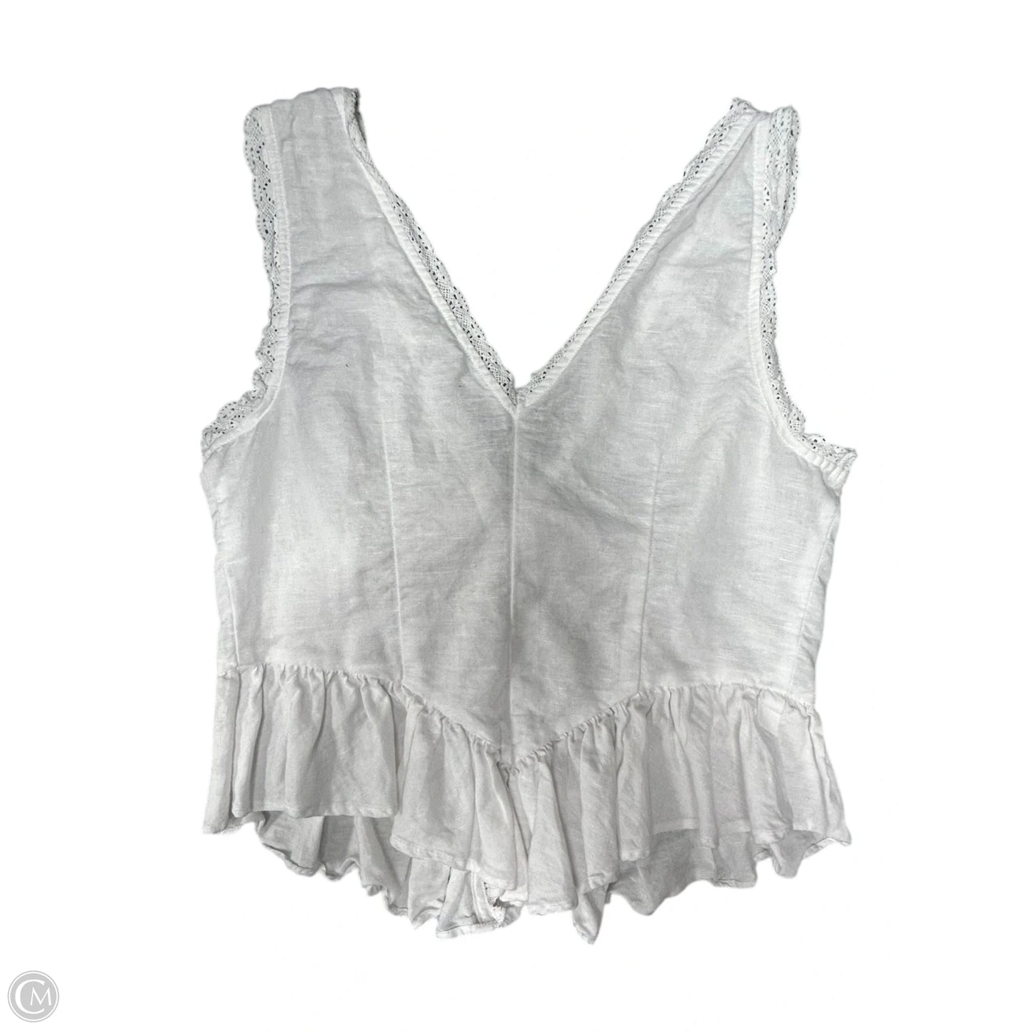 Top Sleeveless By Guess In White, Size: M