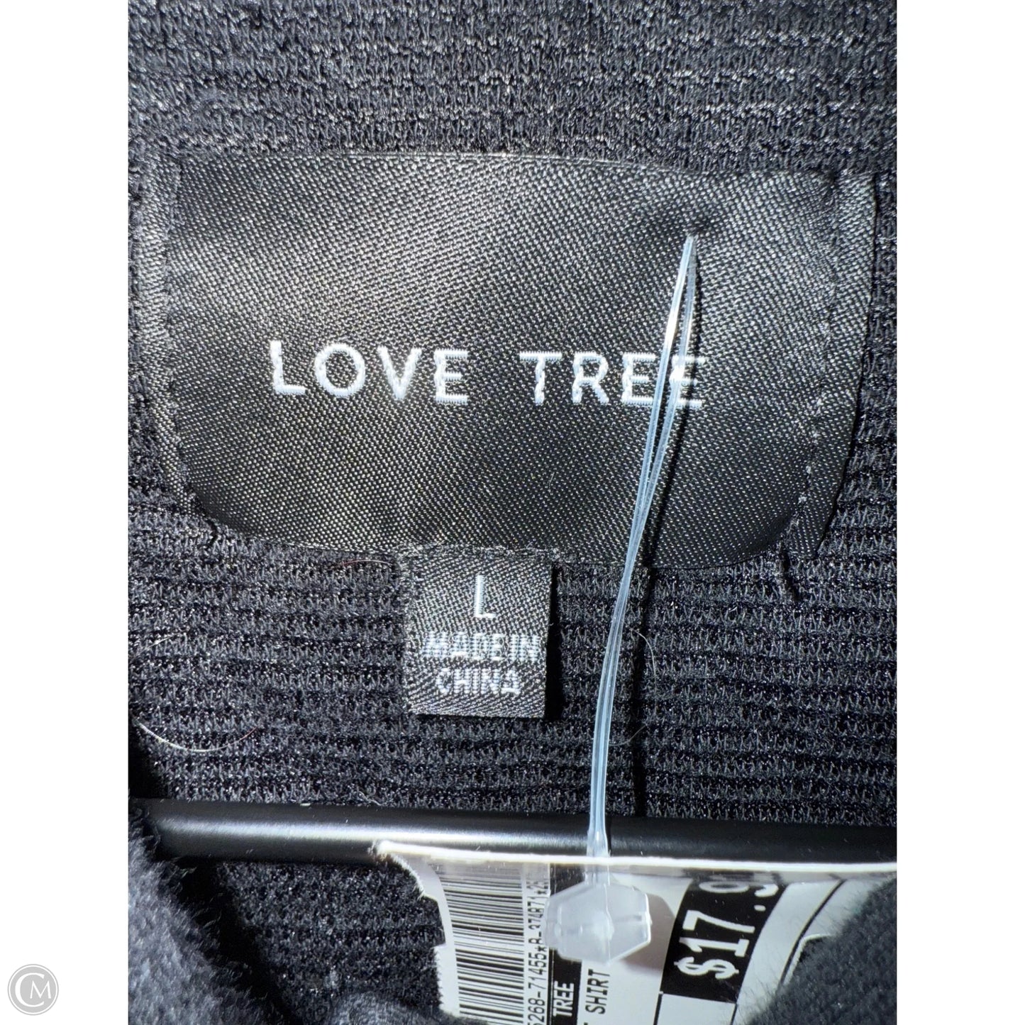 Jacket Shirt By Love Tree In Black, Size: L