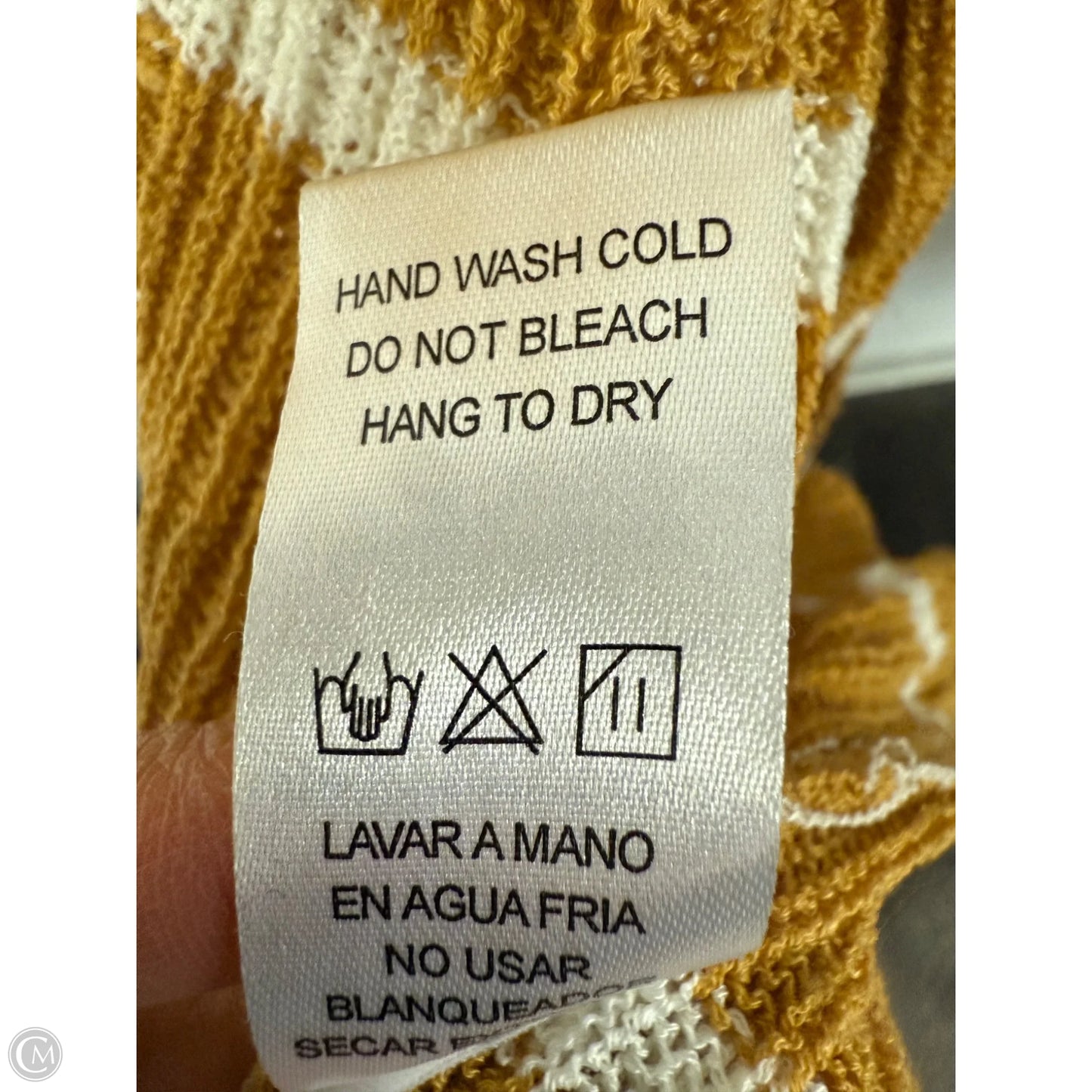 Cardigan By Doe & Rae In White & Yellow, Size: M