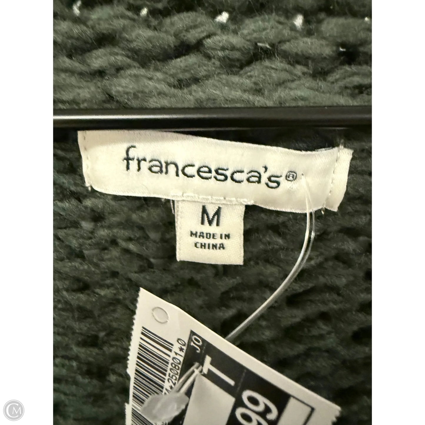 Sweater Cardigan By Francesca's In Green, Size: M