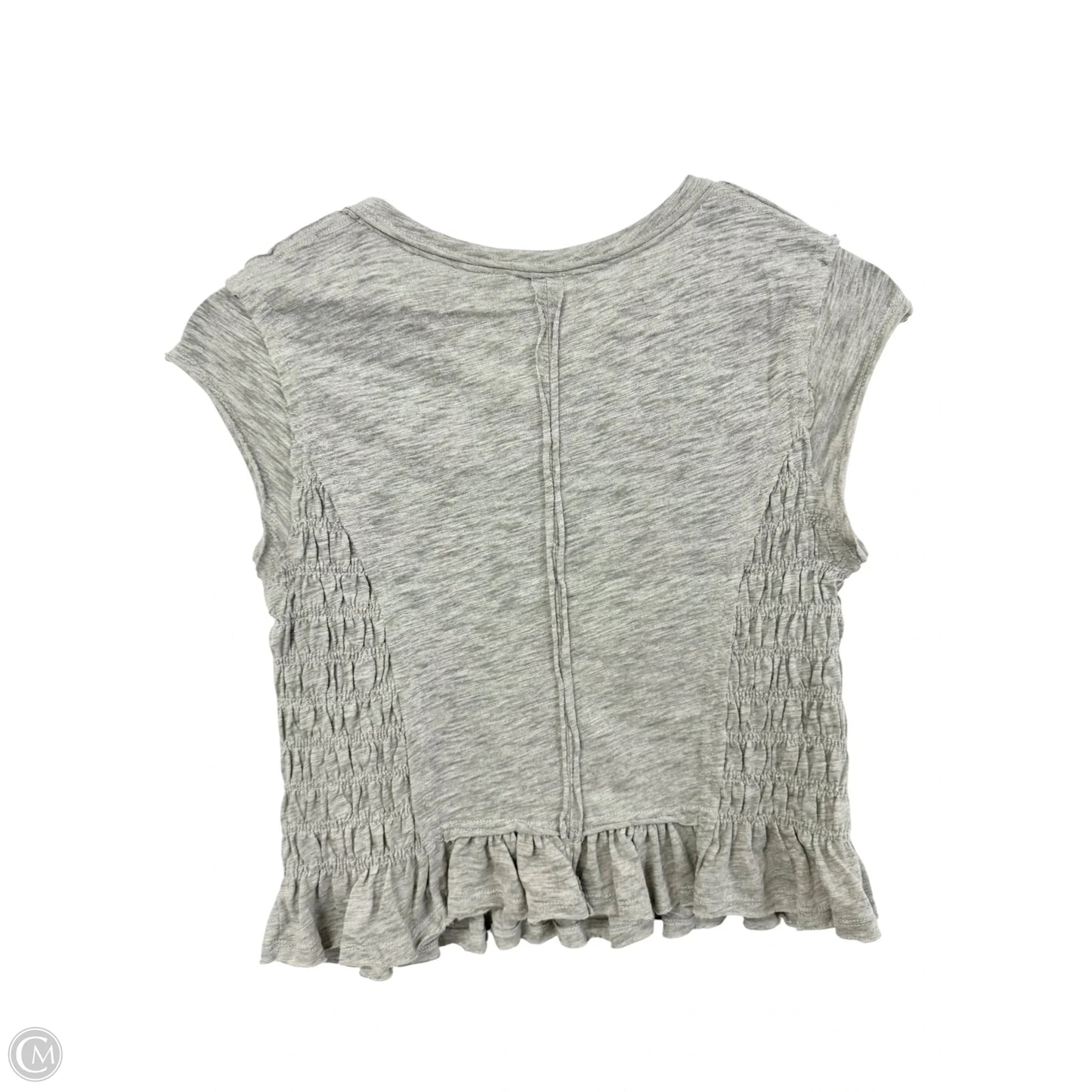 Top Short Sleeve By Mustard Seed In Grey, Size: S
