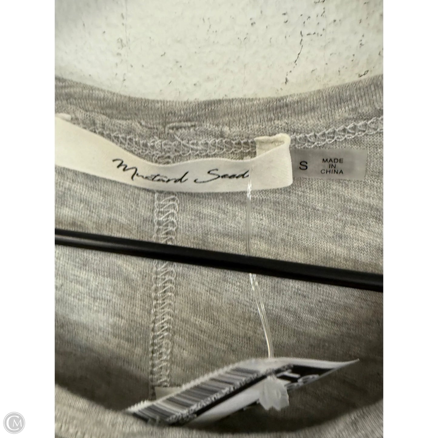 Top Short Sleeve By Mustard Seed In Grey, Size: S