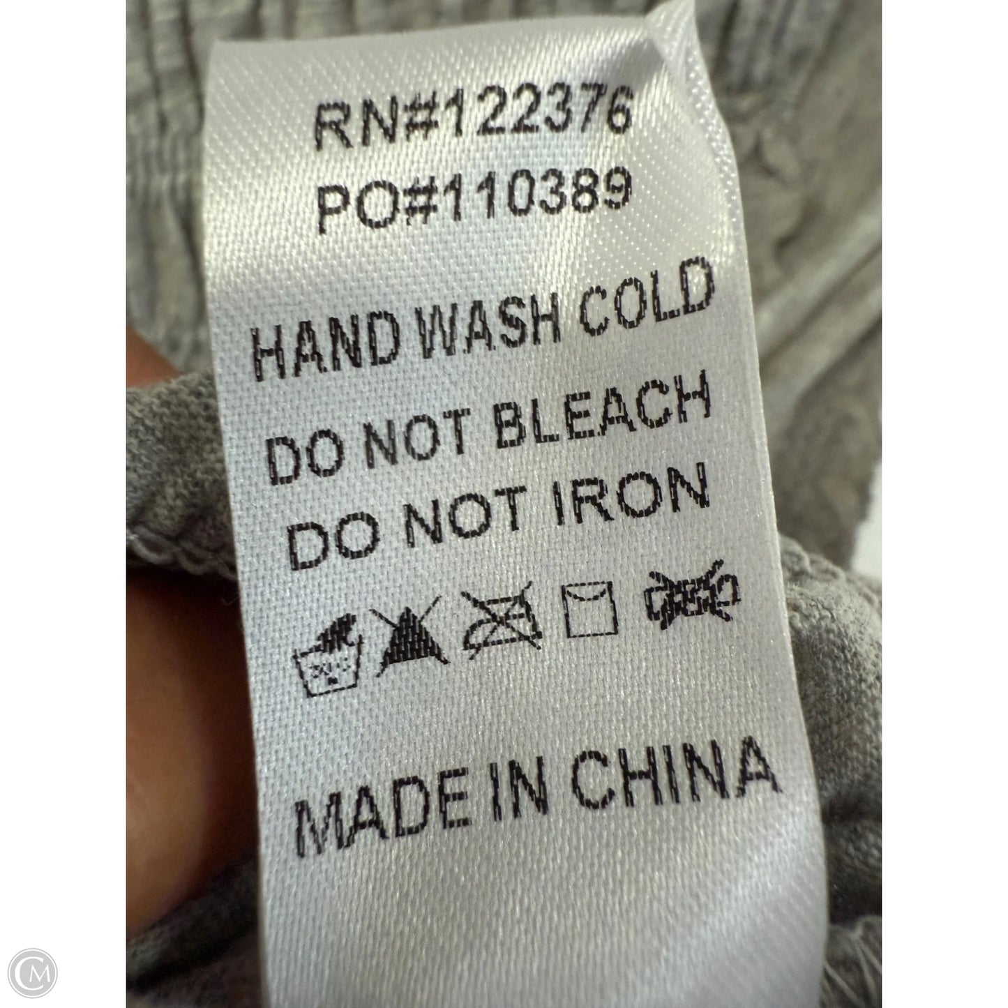 Top Short Sleeve By Mustard Seed In Grey, Size: S