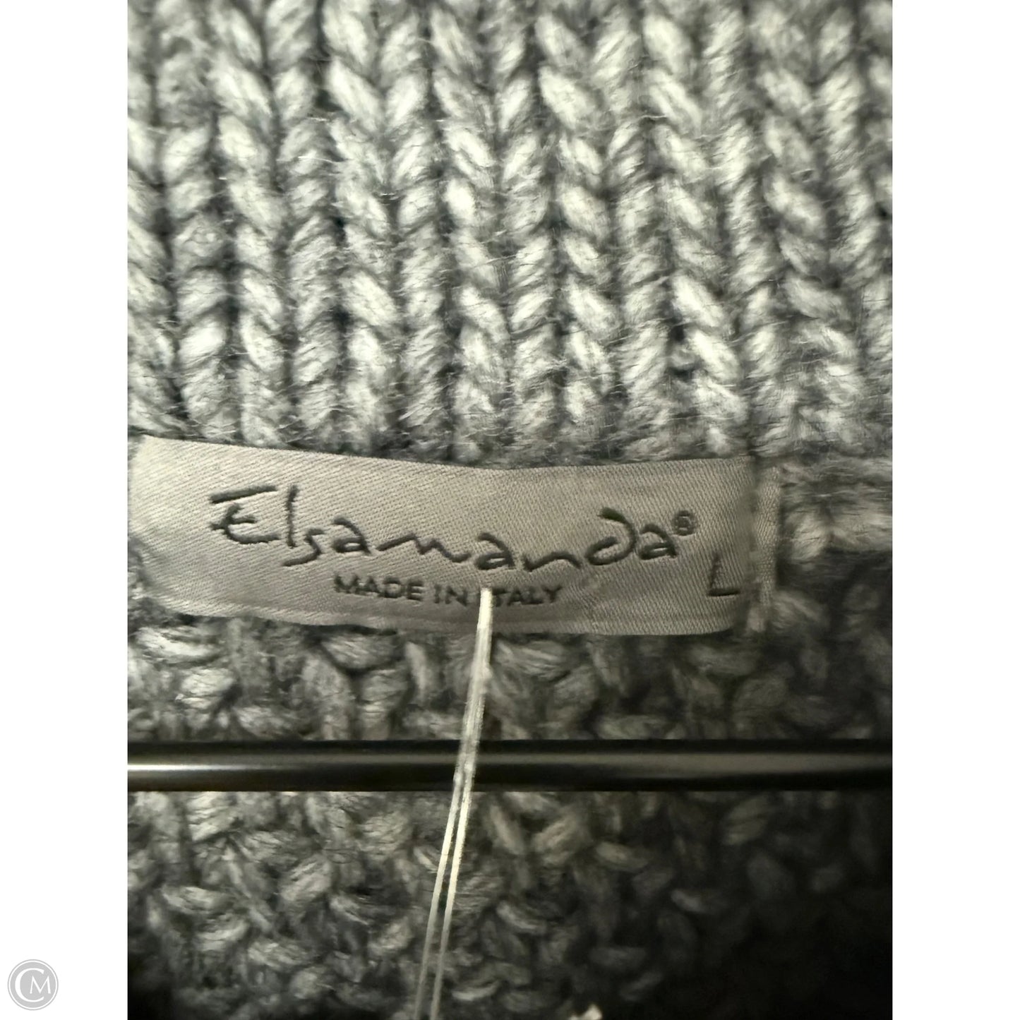 Sweater Short Sleeve By Cme In Grey, Size: L