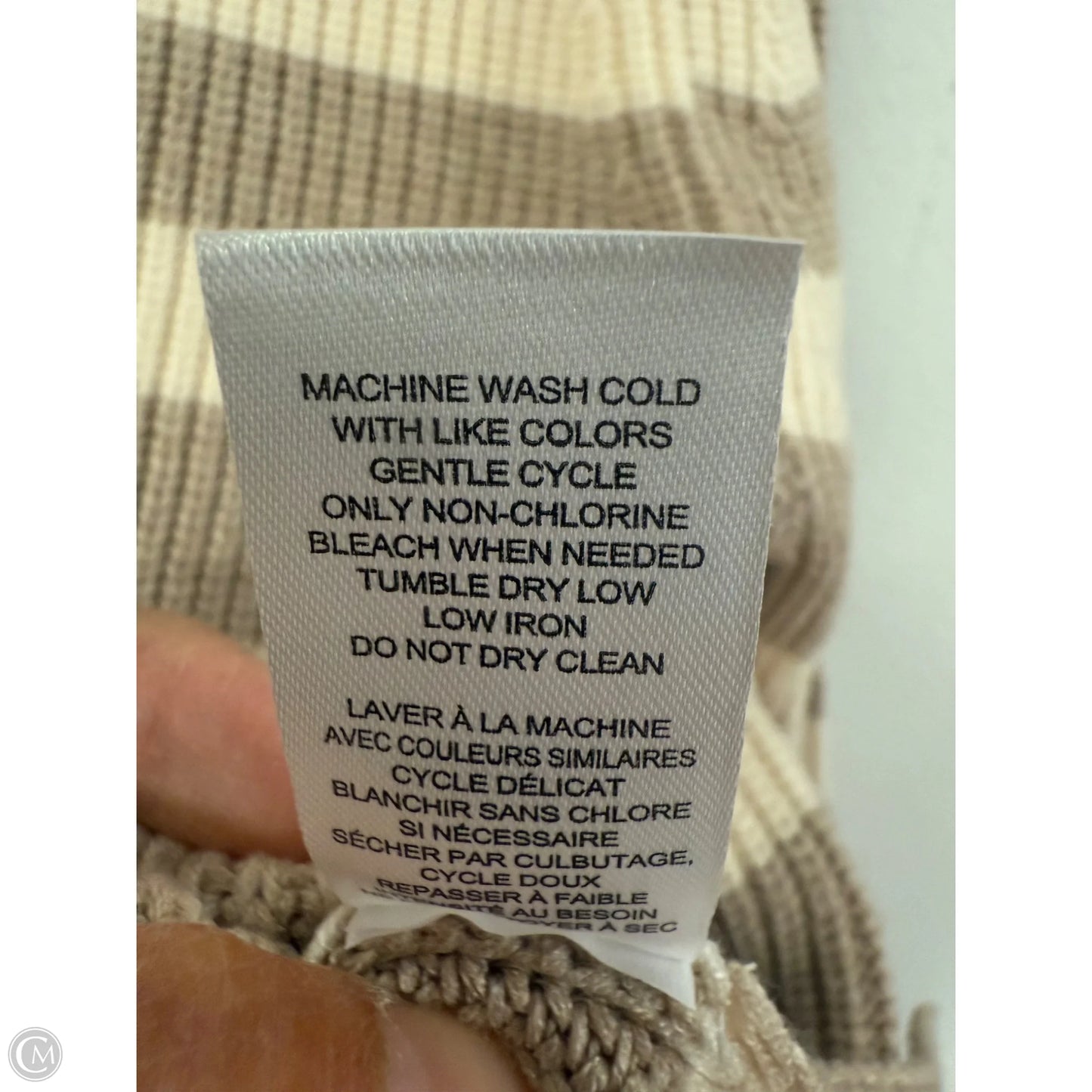 Sweater By Cmc In Cream & Tan, Size: L