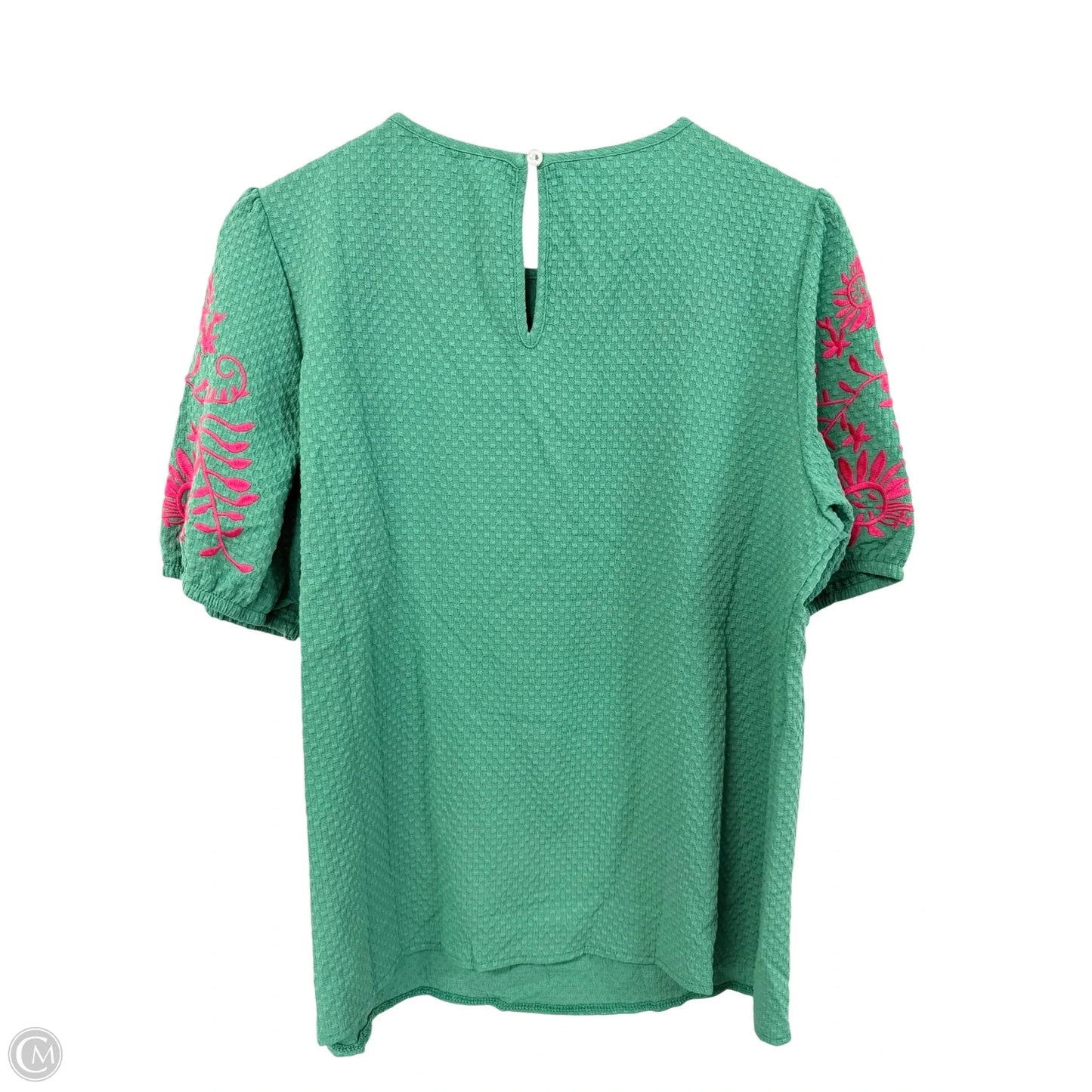 Top Short Sleeve By Shein In Green, Size: Xl