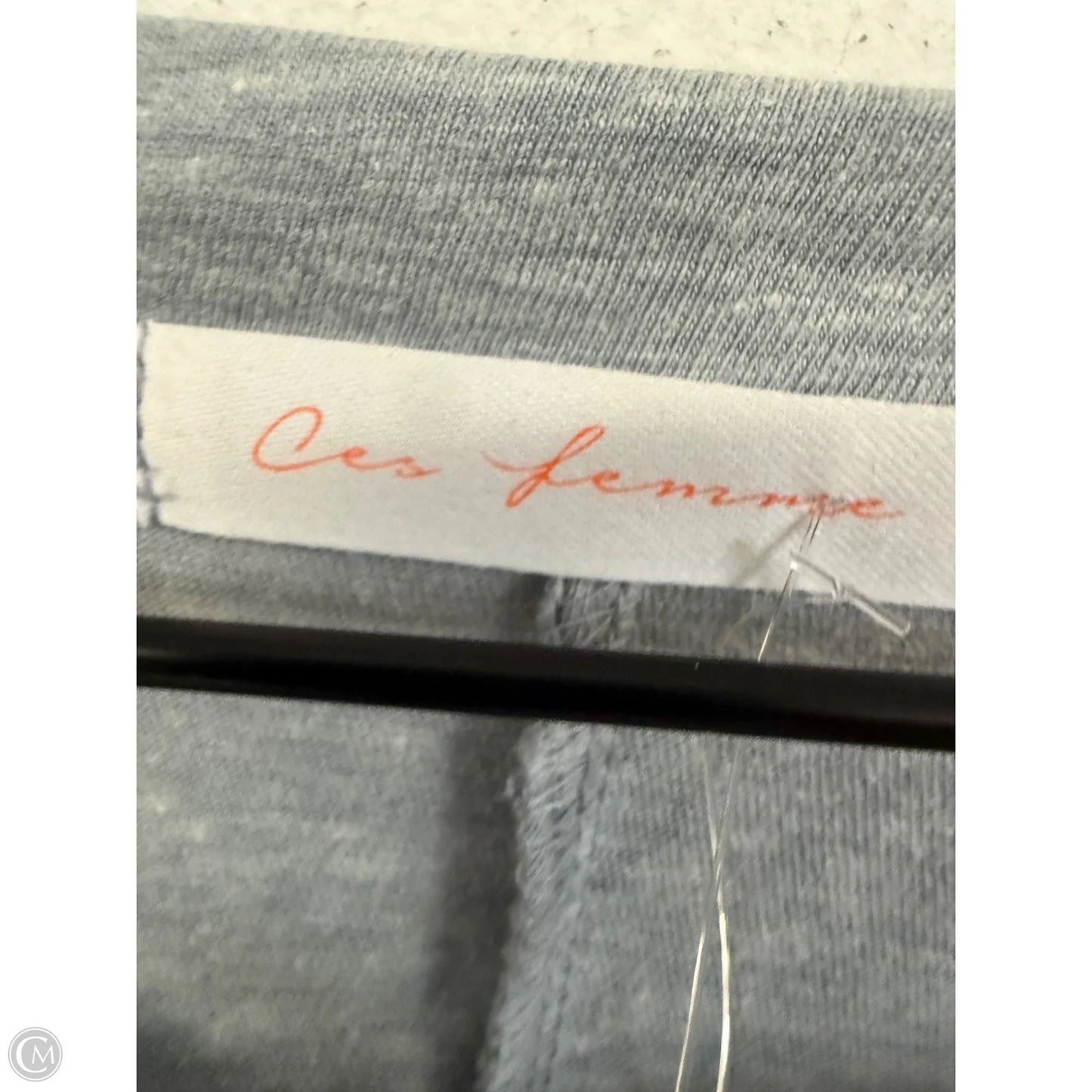 Top Short Sleeve Basic By Ces Femme In Grey, Size: L