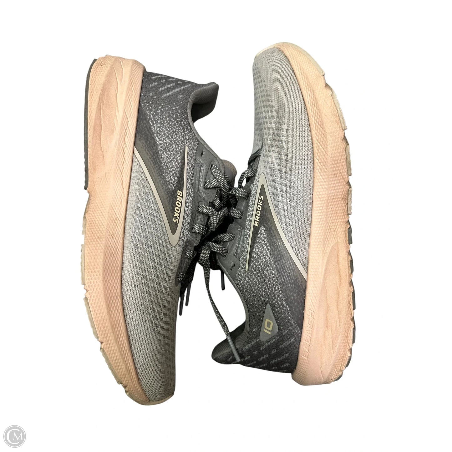 Shoes Athletic By Brooks In Grey & Pink, Size: 8