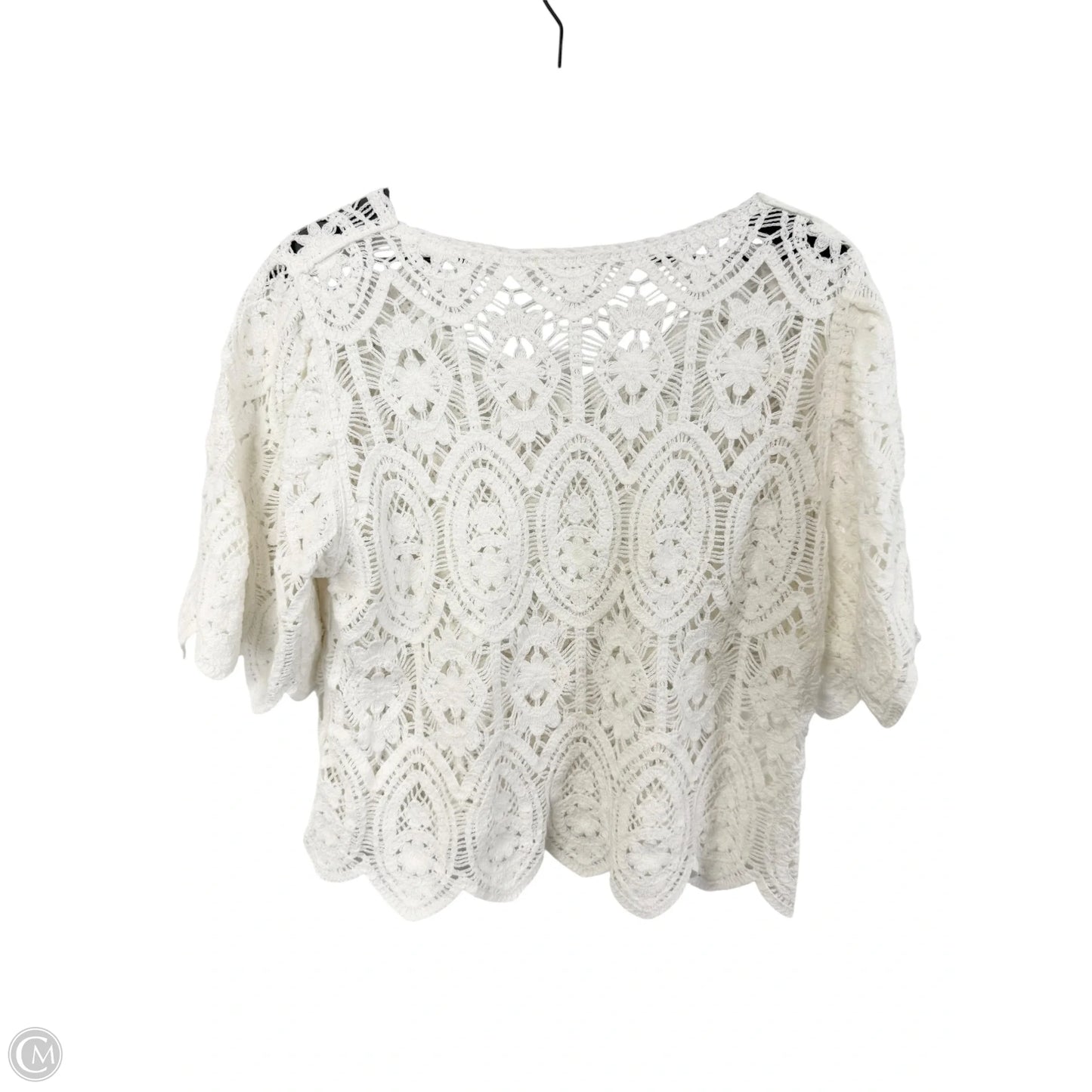 Sweater Short Sleeve By Solitaire In White, Size: M
