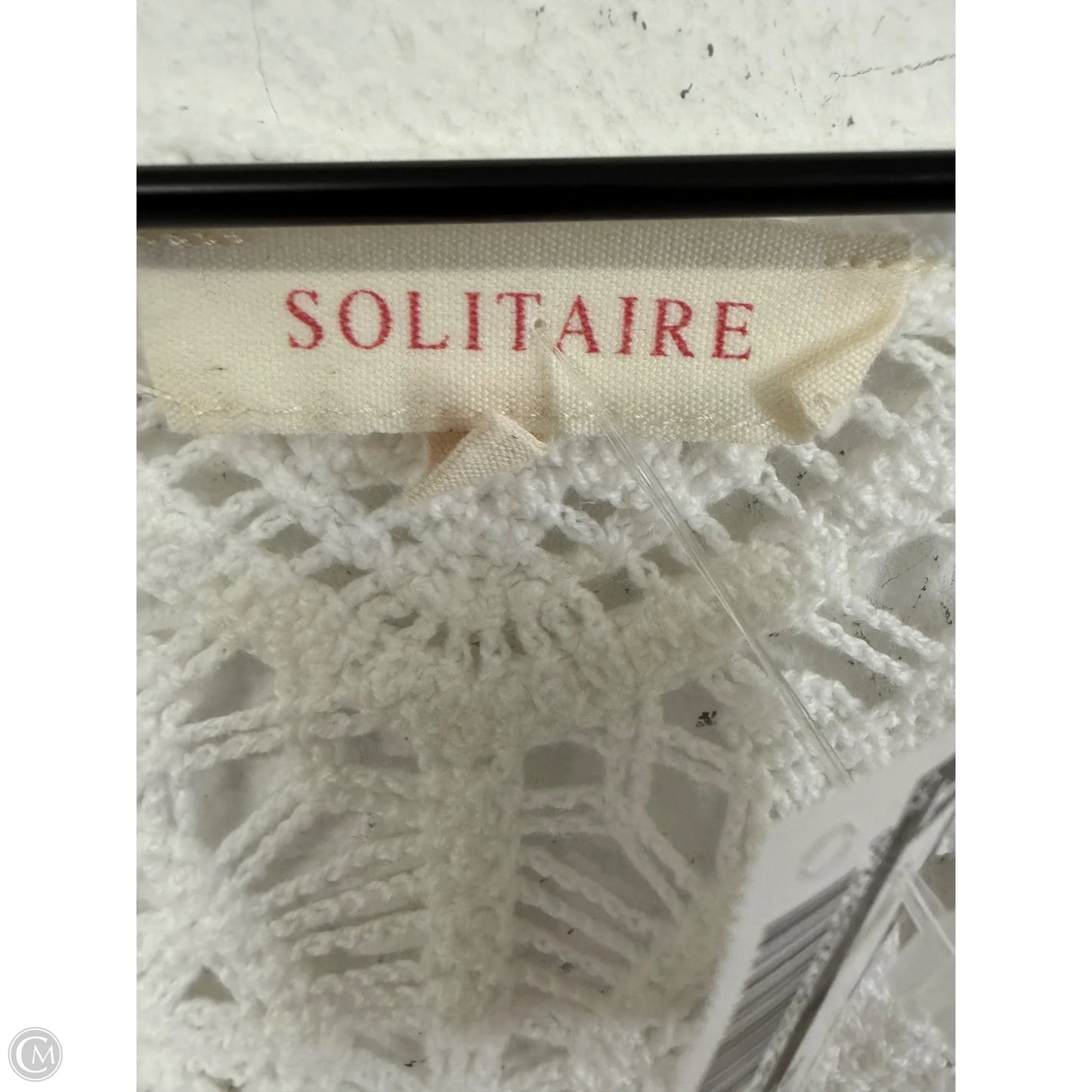 Sweater Short Sleeve By Solitaire In White, Size: M