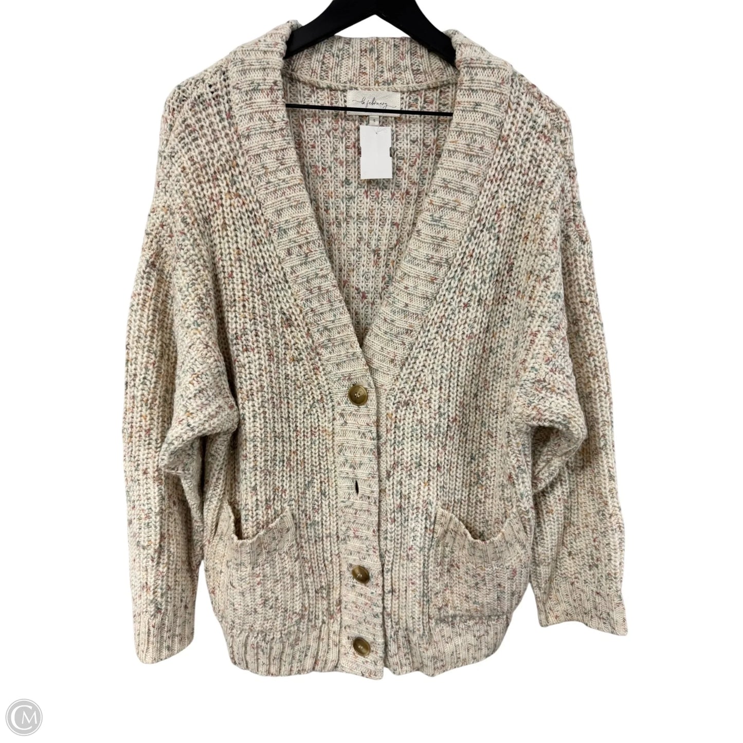 Sweater Cardigan By Clothes Mentor In Multi-colored, Size: S