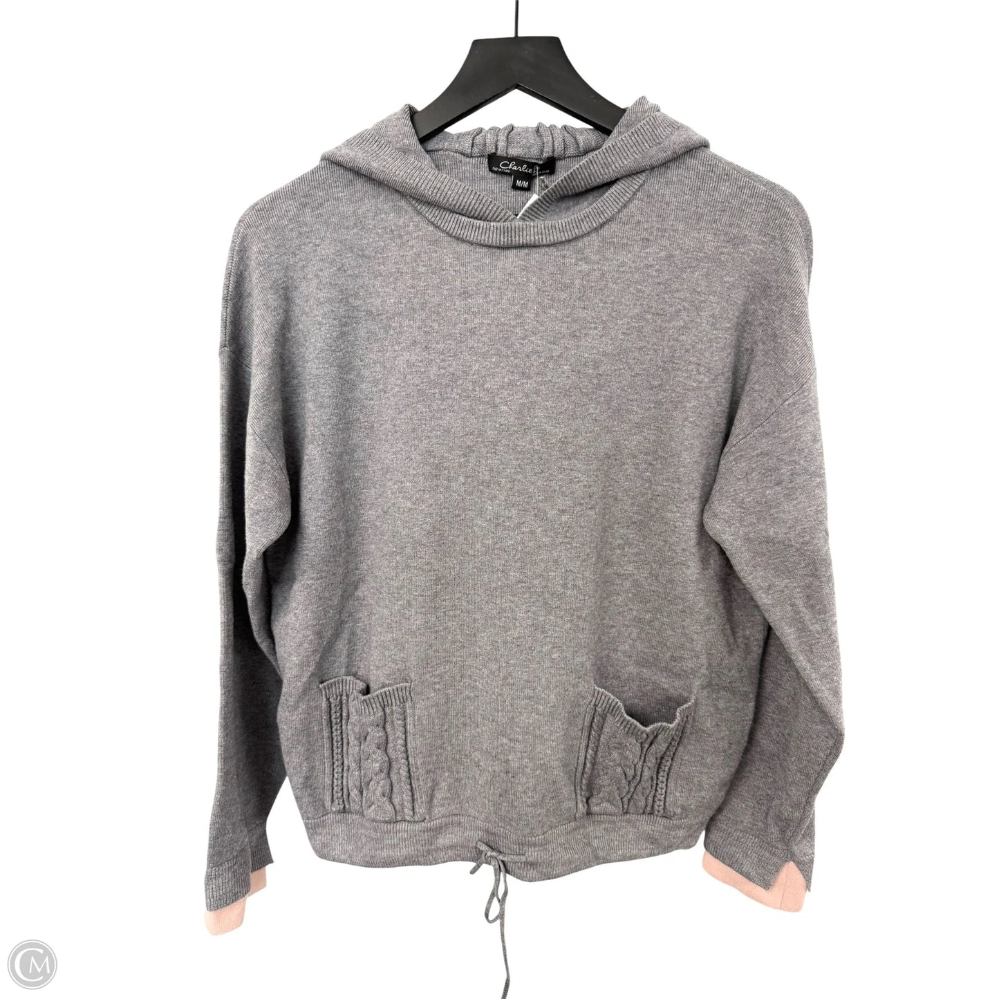 Sweater By Charlie B In Grey, Size: M