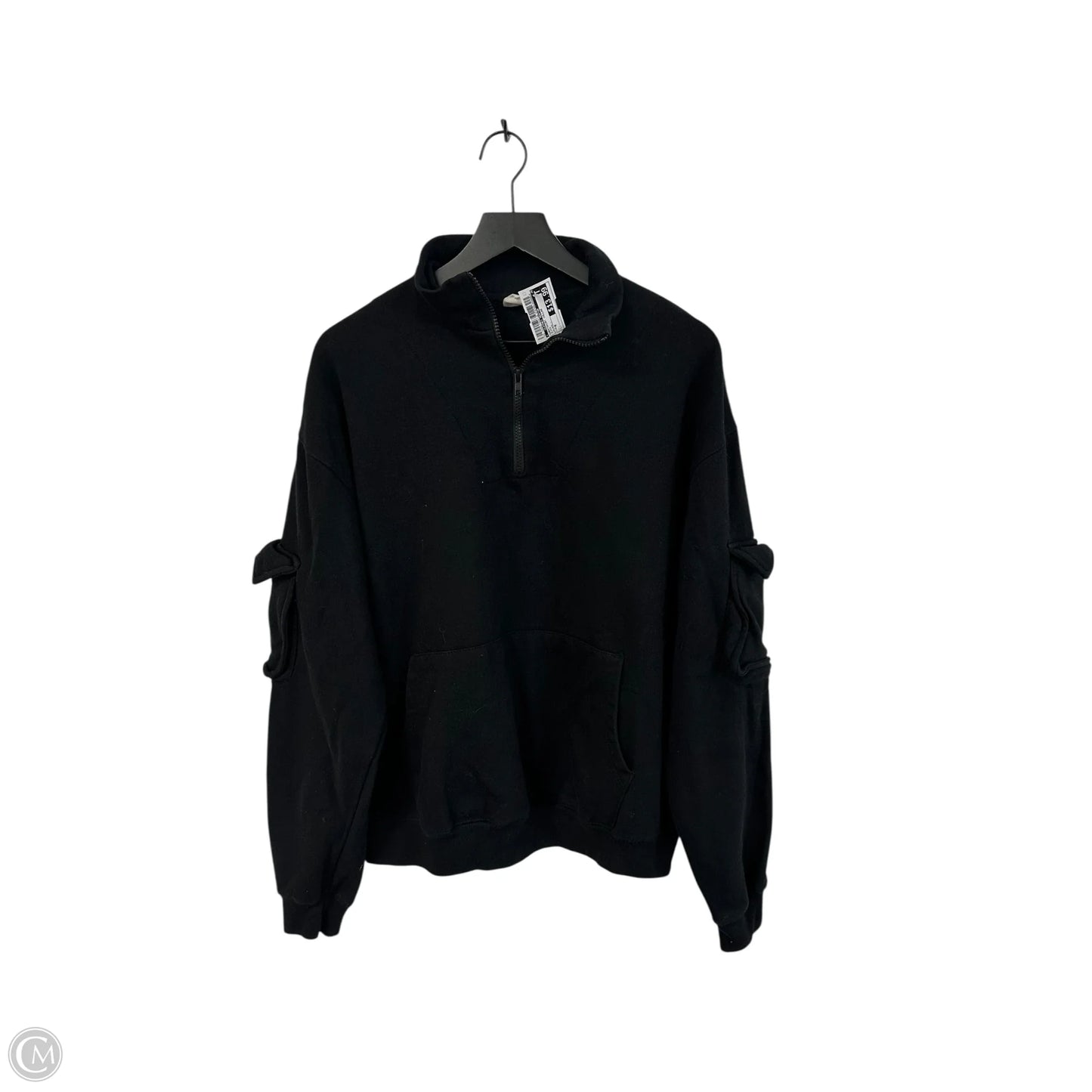 Sweatshirt Collar By Clothes Mentor In Black, Size: M