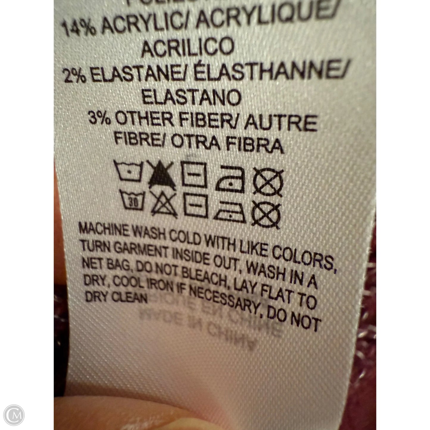 Sweater By Lucky Brand In Maroon, Size: L