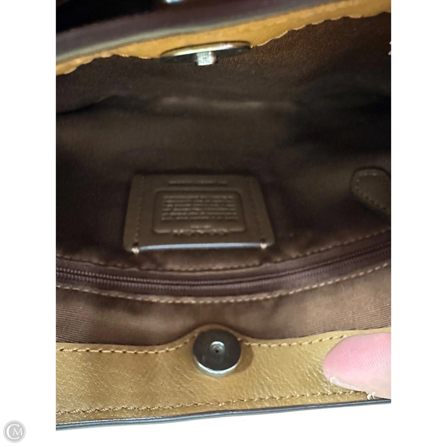 Handbag Designer By Coach, Size: Small