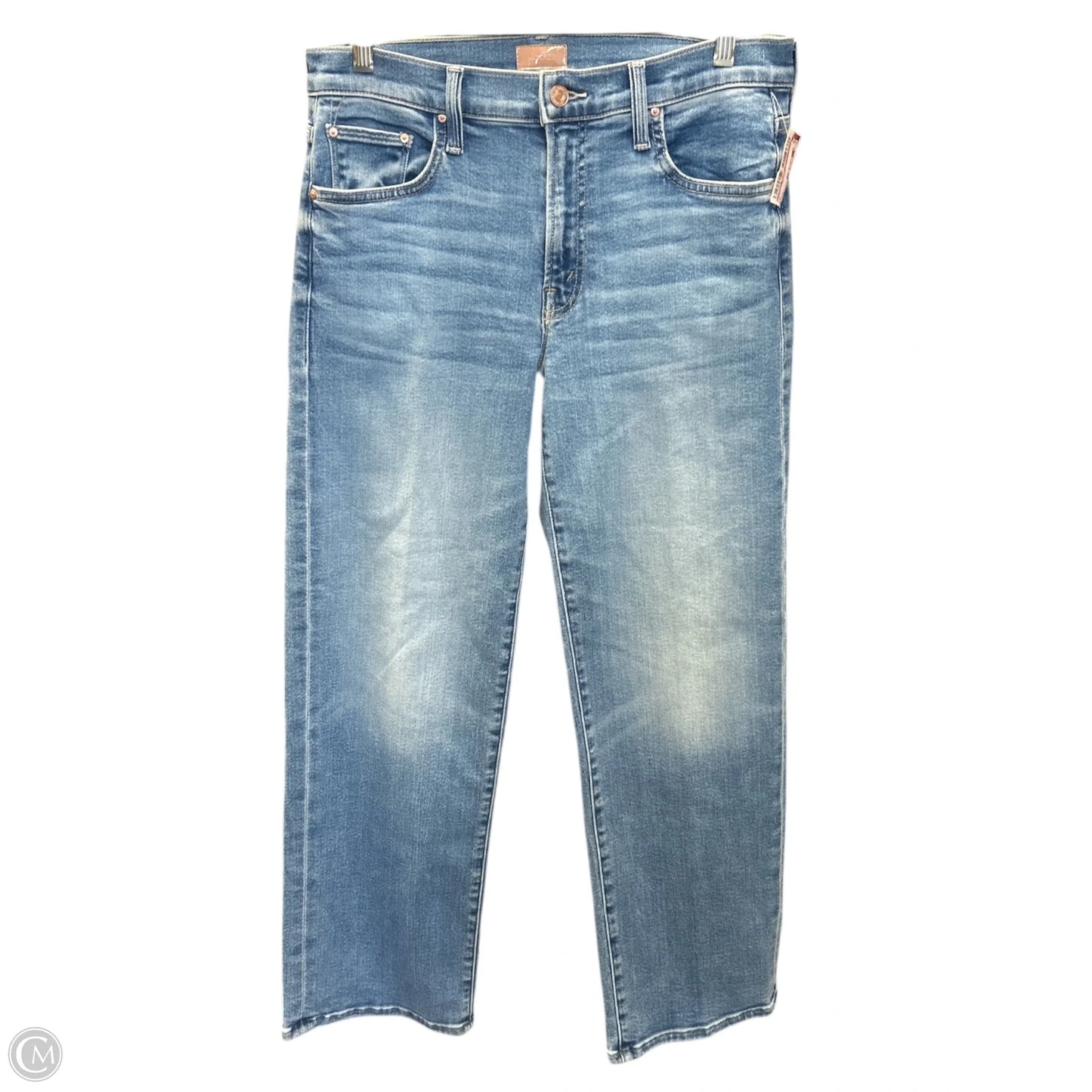 Jeans Straight By Mother Jeans In Blue Denim, Size: 6