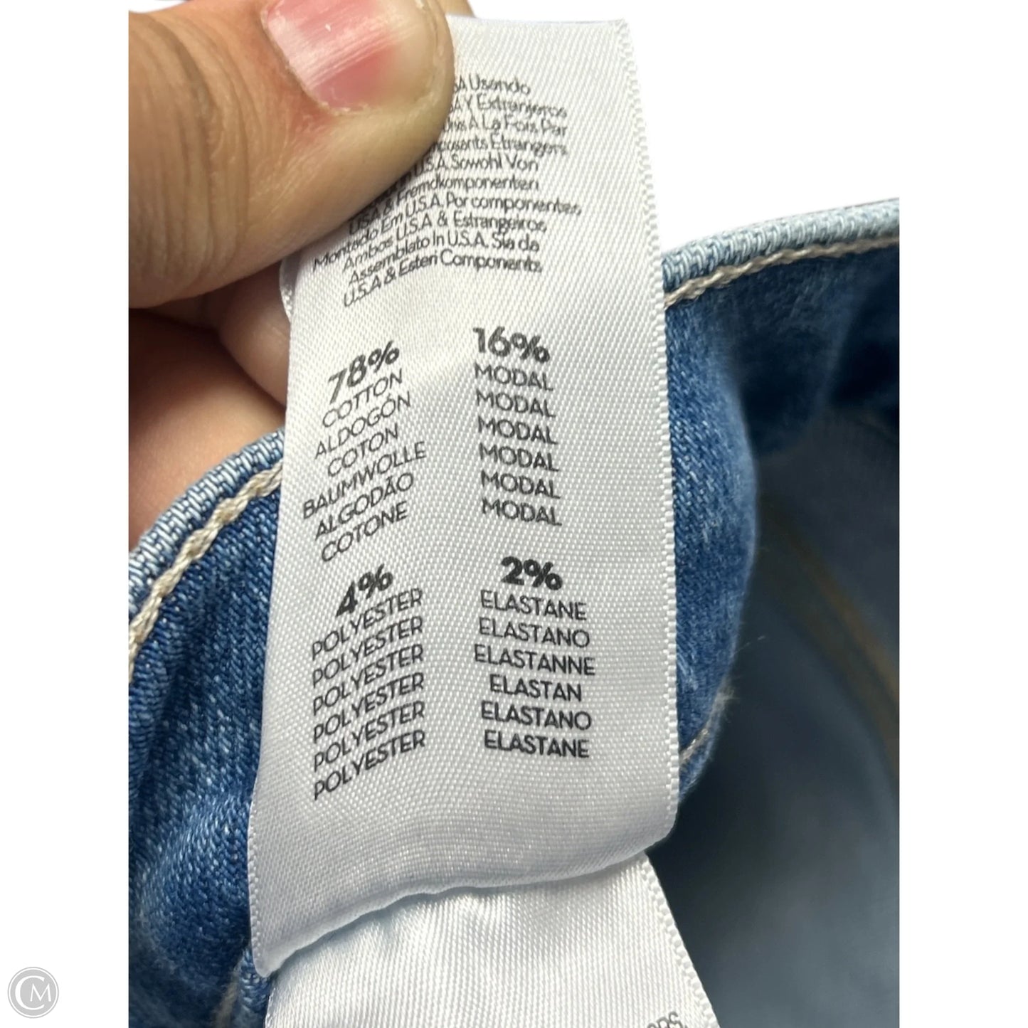 Jeans Straight By Mother Jeans In Blue Denim, Size: 6