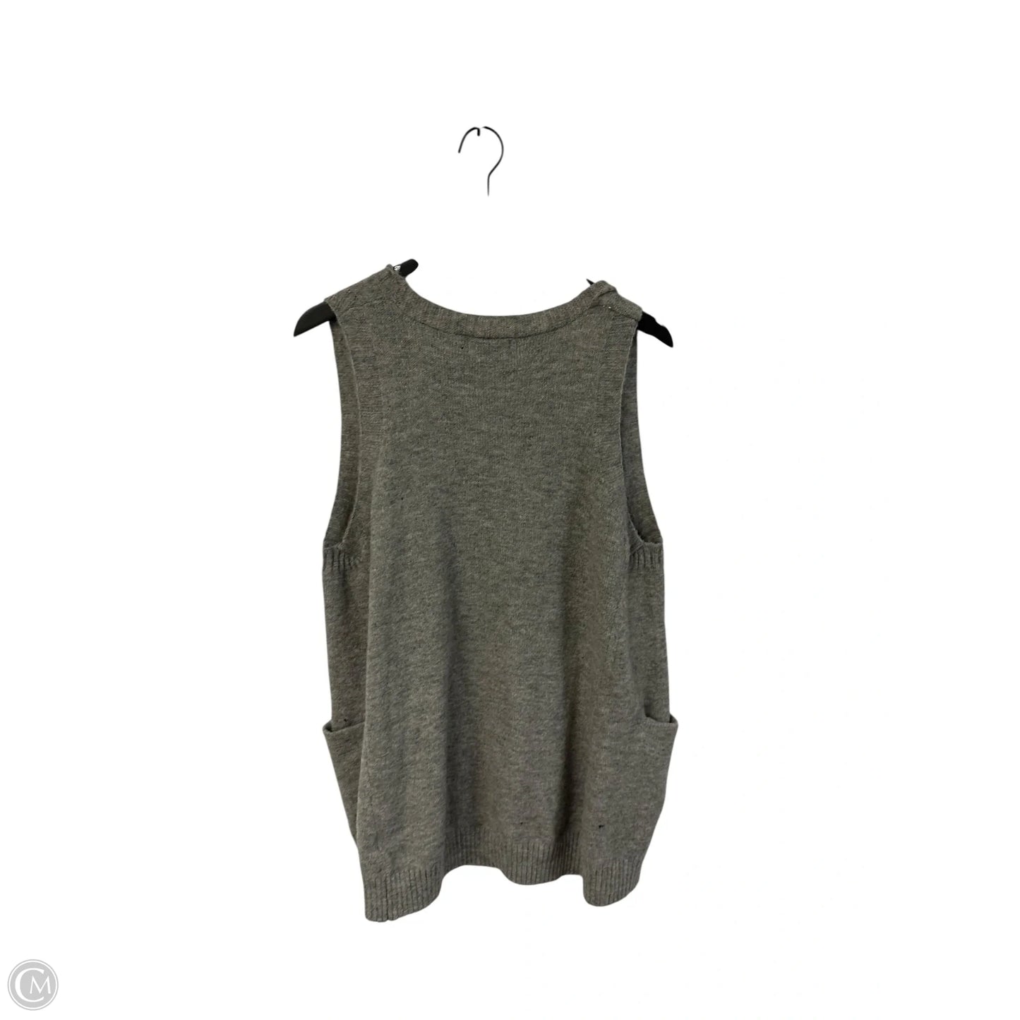 Vest Sweater By Clothes Mentor In Grey, Size: S