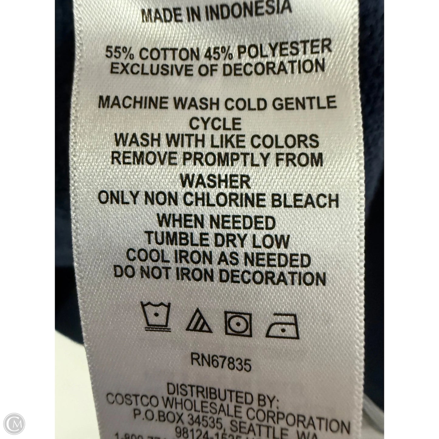 Sweatshirt Collar By Nautica In Blue & White, Size: S