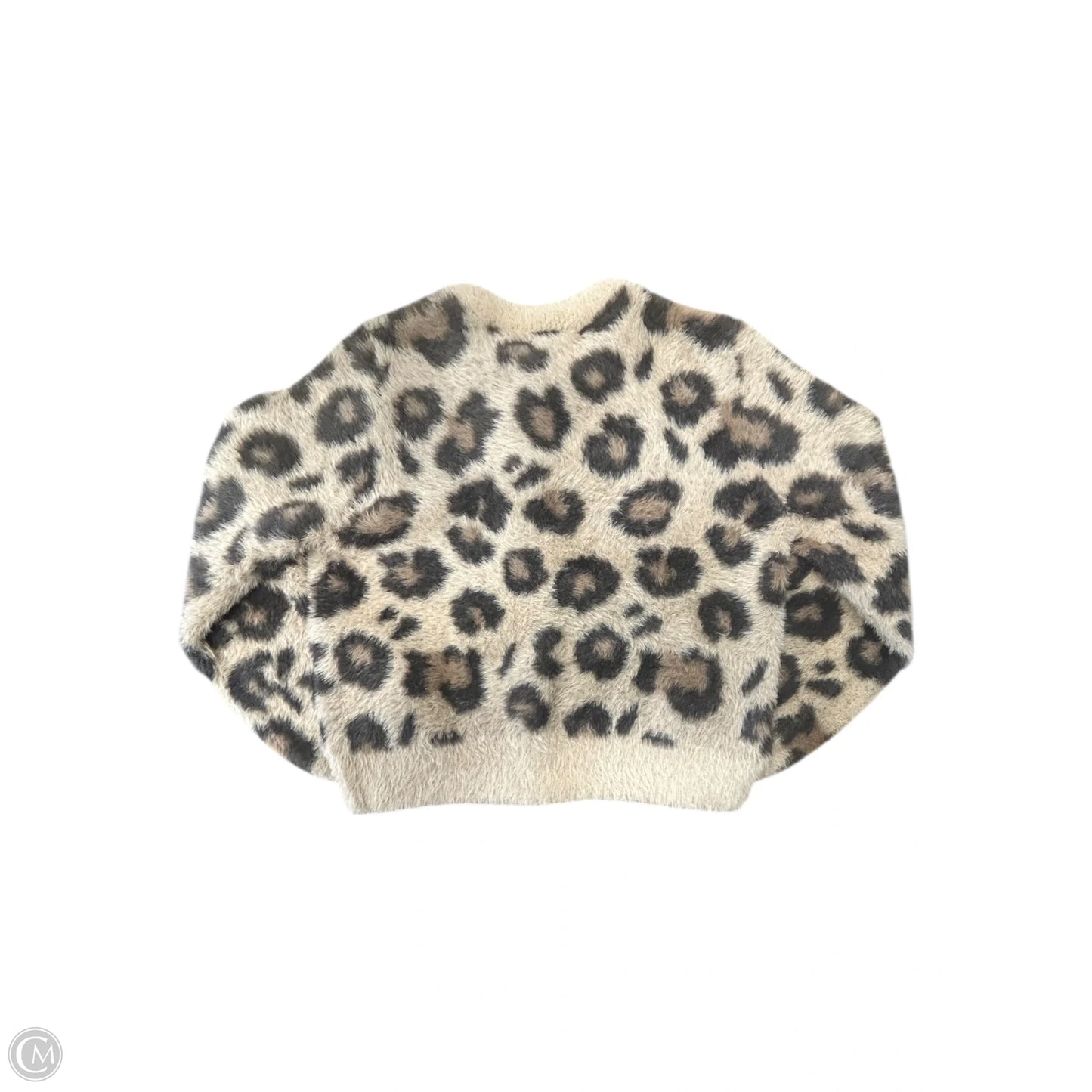 Sweater Cardigan By Skies Are Blue In Leopard Print, Size: M