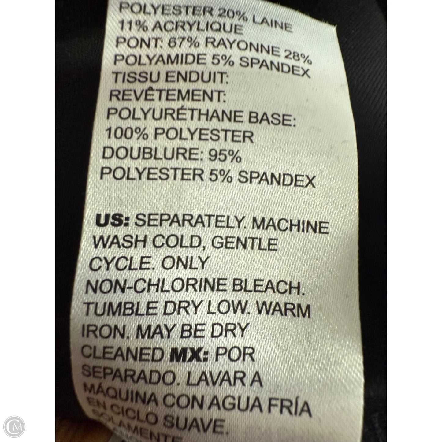 Jacket Moto By Chicos In Black & White, Size: Xl