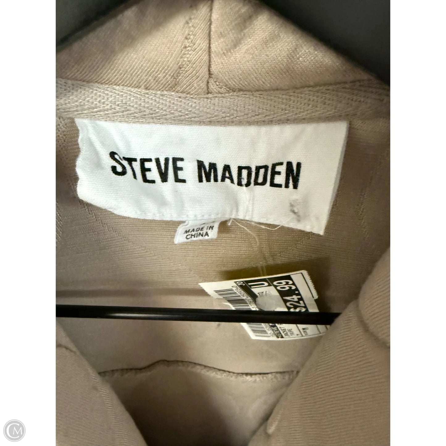 Jacket Puffer & Quilted By Steve Madden In Taupe, Size: M