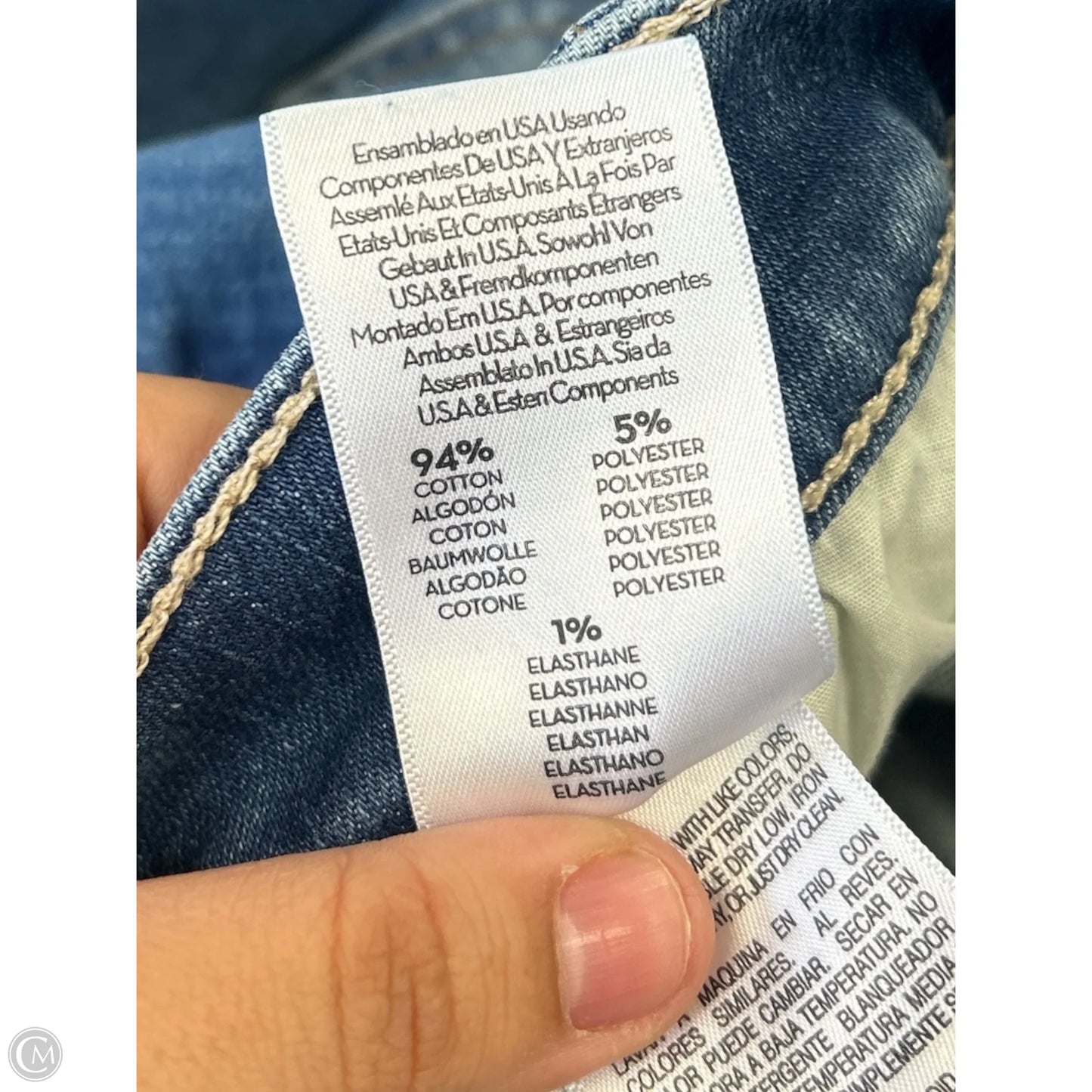 Jeans Straight By Mother In Blue Denim, Size: 8