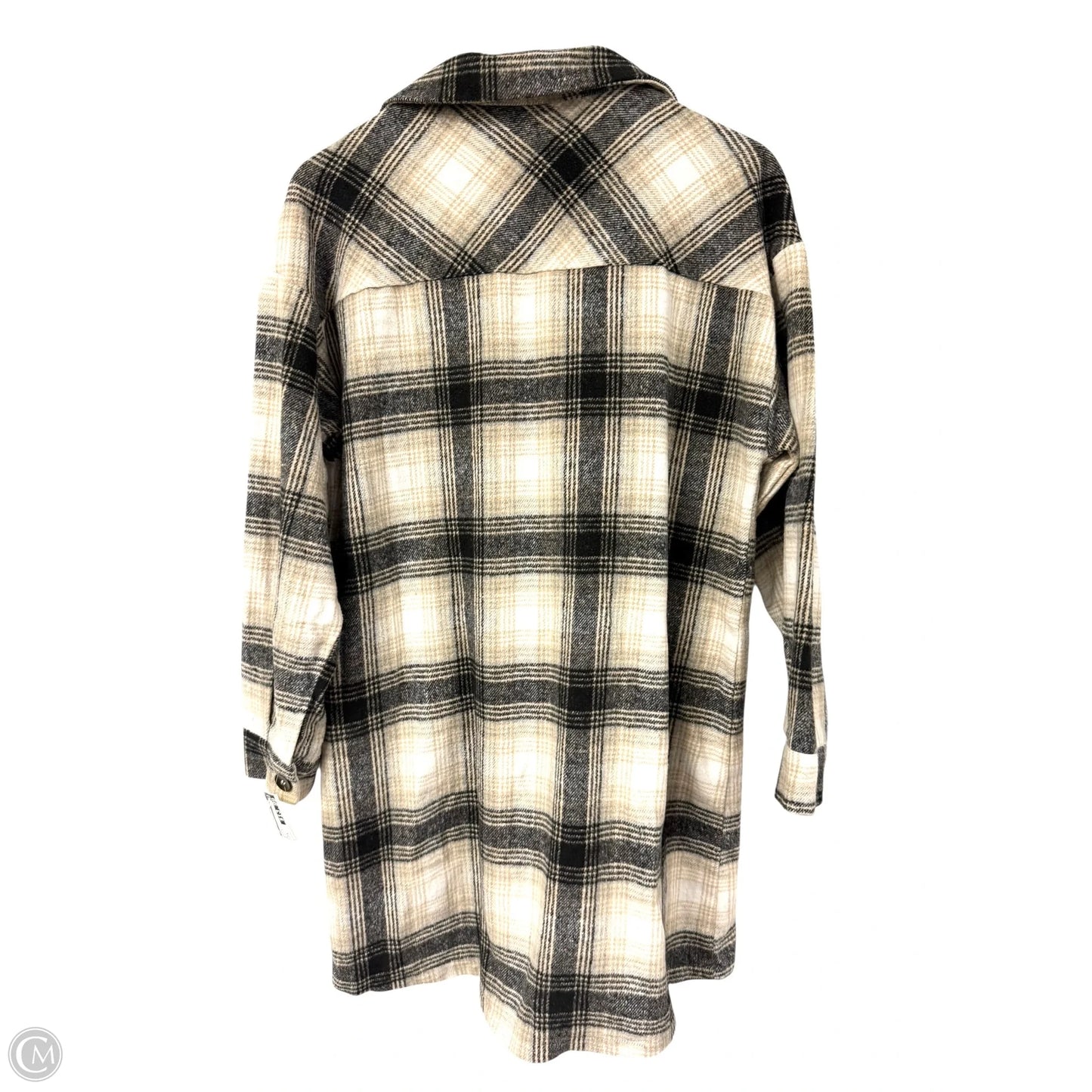 Jacket Shirt By Cmf In Black & Tan, Size: S