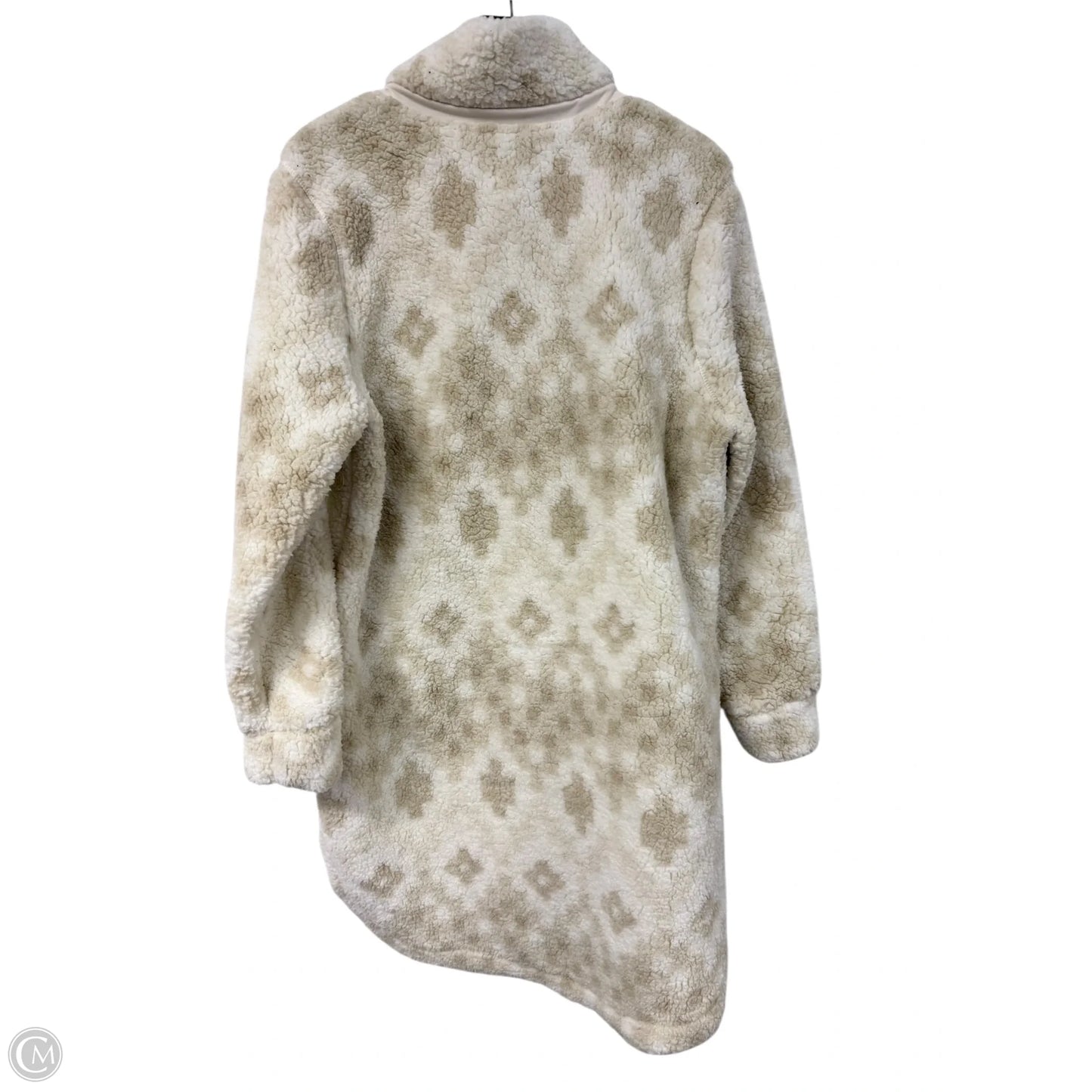 Jacket Faux Fur & Sherpa By Clothes Mentor In Tan & White, Size: L